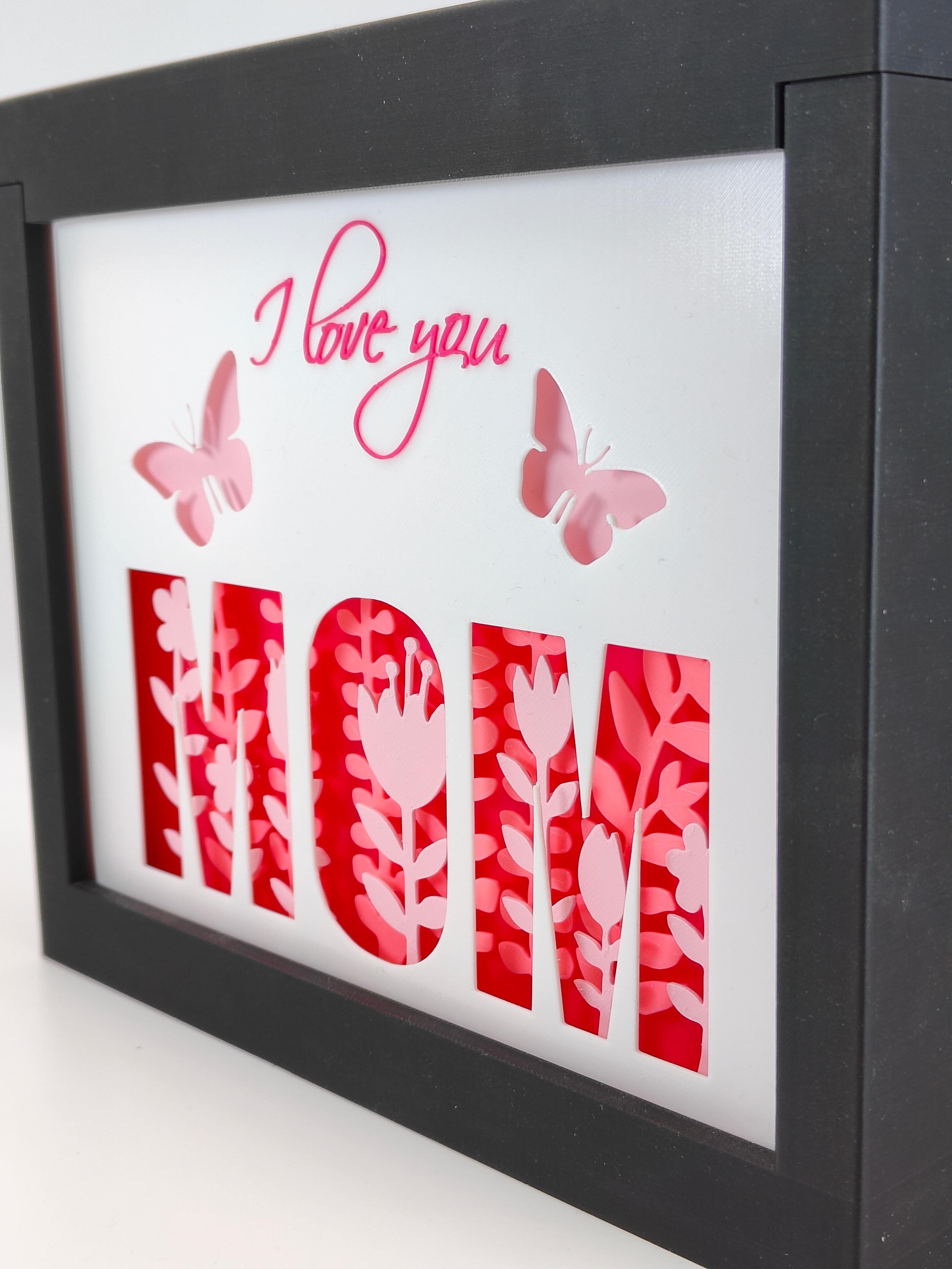 Mother's Day Shadow Box 3d model