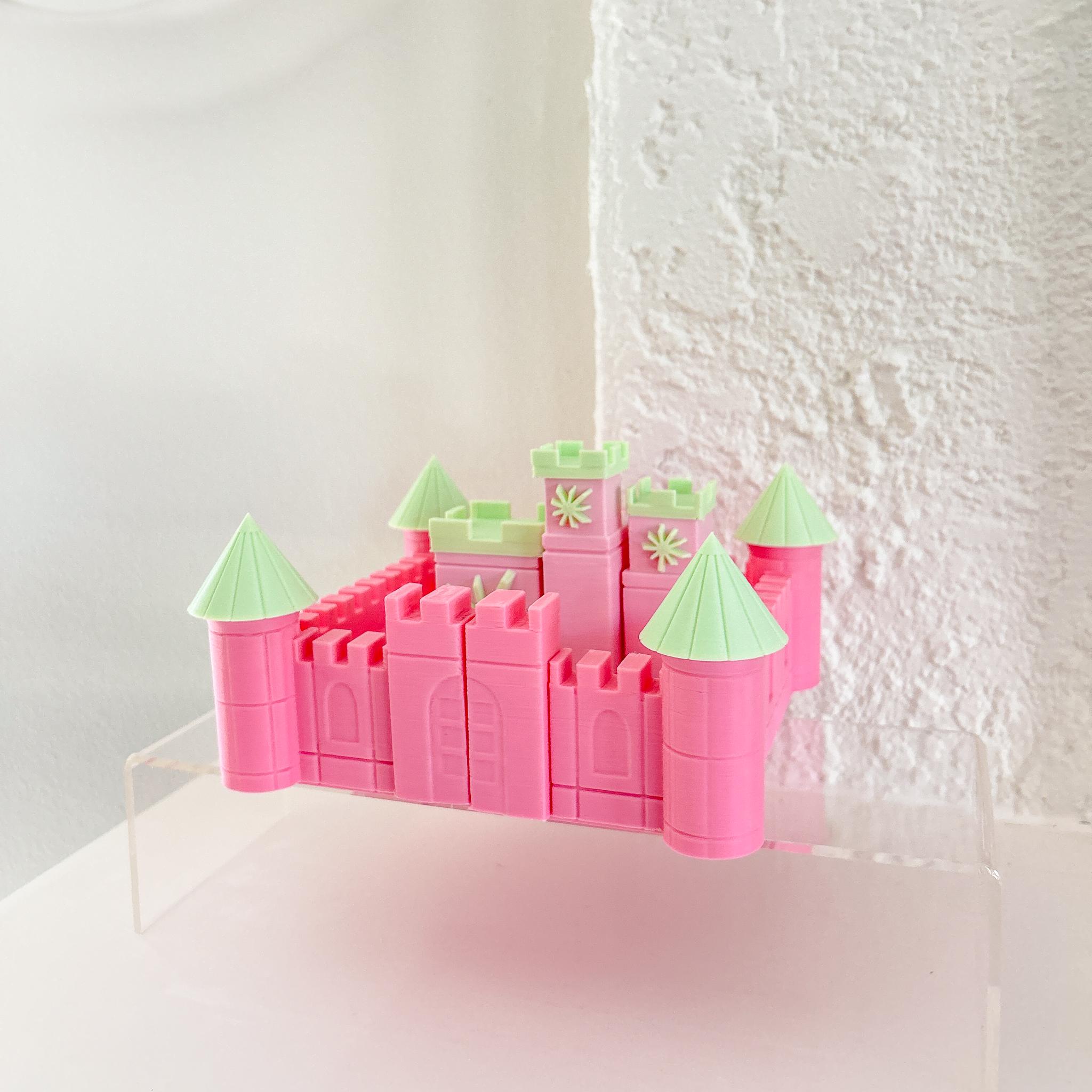 Midcentury Magical Castle Bookend - Vintage Inspired Home Decor and Functional Storage 3d model