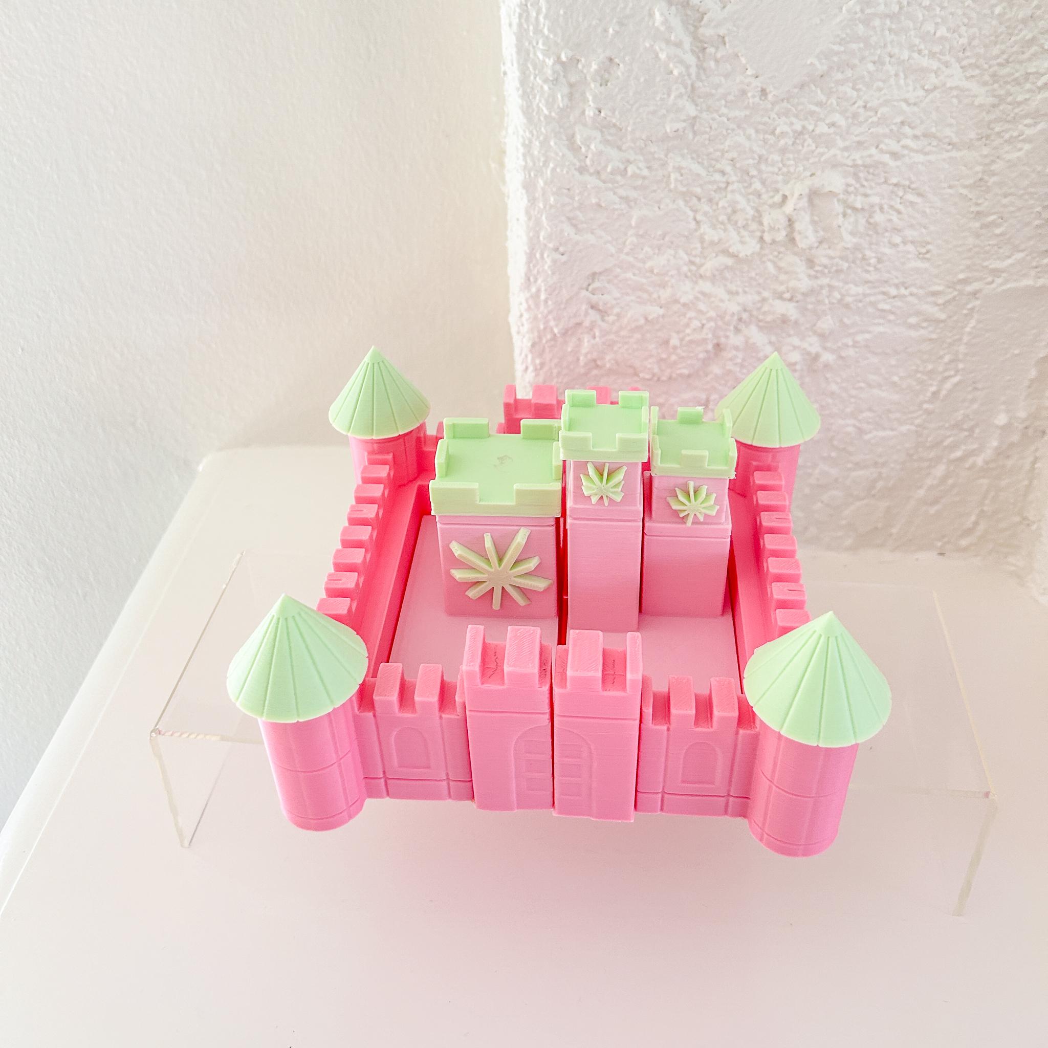 Midcentury Magical Castle Bookend - Vintage Inspired Home Decor and Functional Storage 3d model