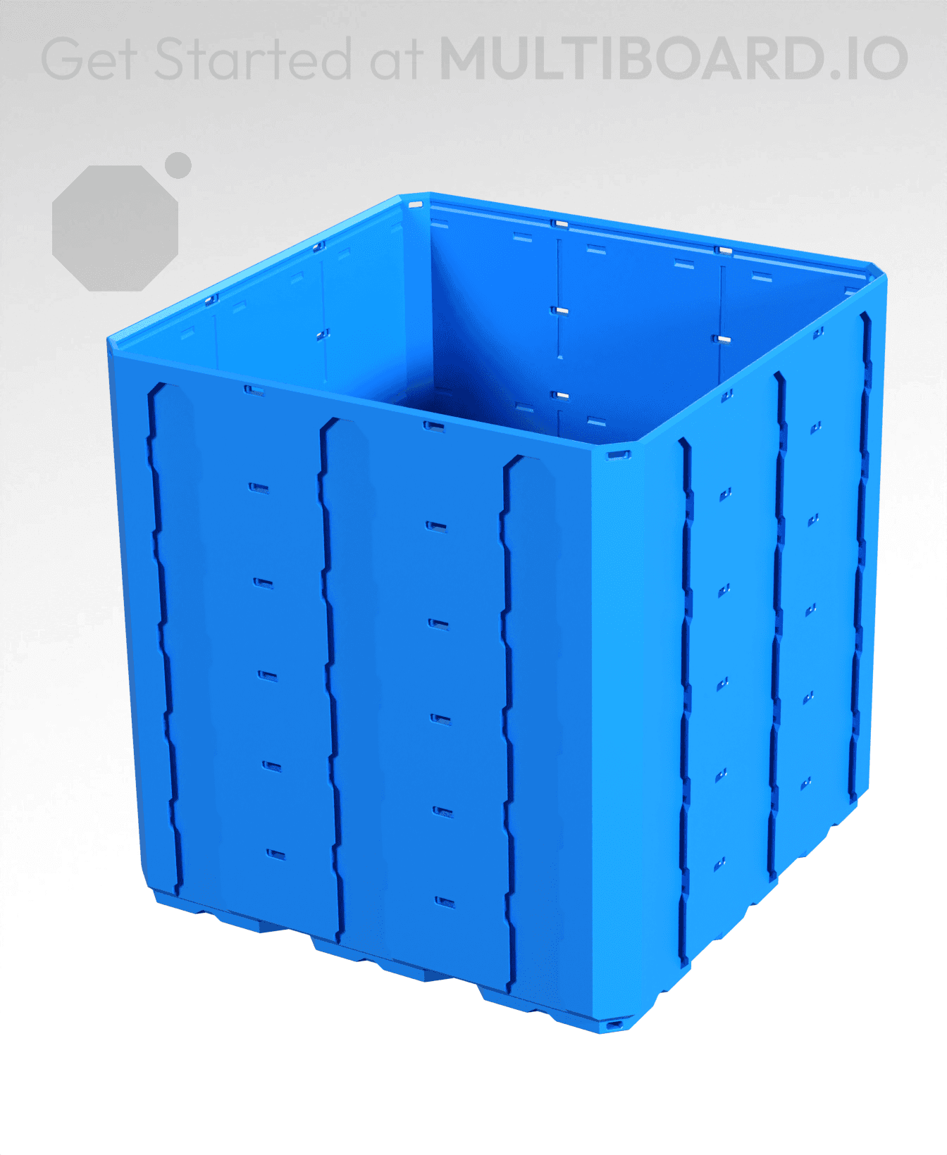 3x3x3 - Topped Multipoint Rail - Multibin Shell 3d model