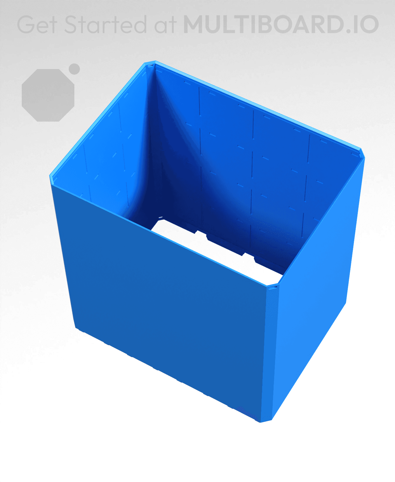 4x3x4 - Simple Walls - Universal Click-In Multibin Shell Extension 3d model