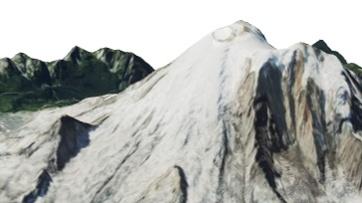 Mount Ranier topo map 3d model