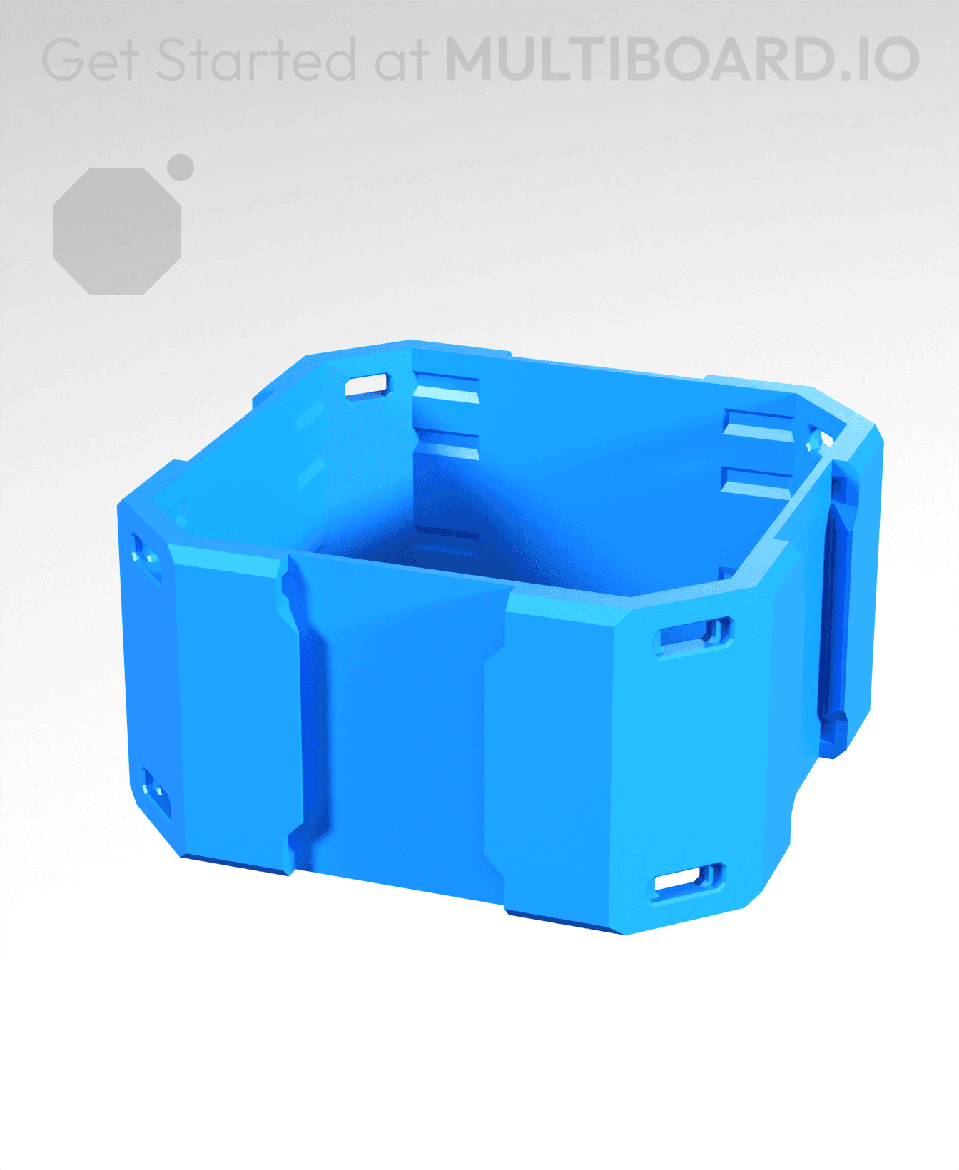 1x1x0.5 - Shell Edge - Multibin Shell Ring 3d model