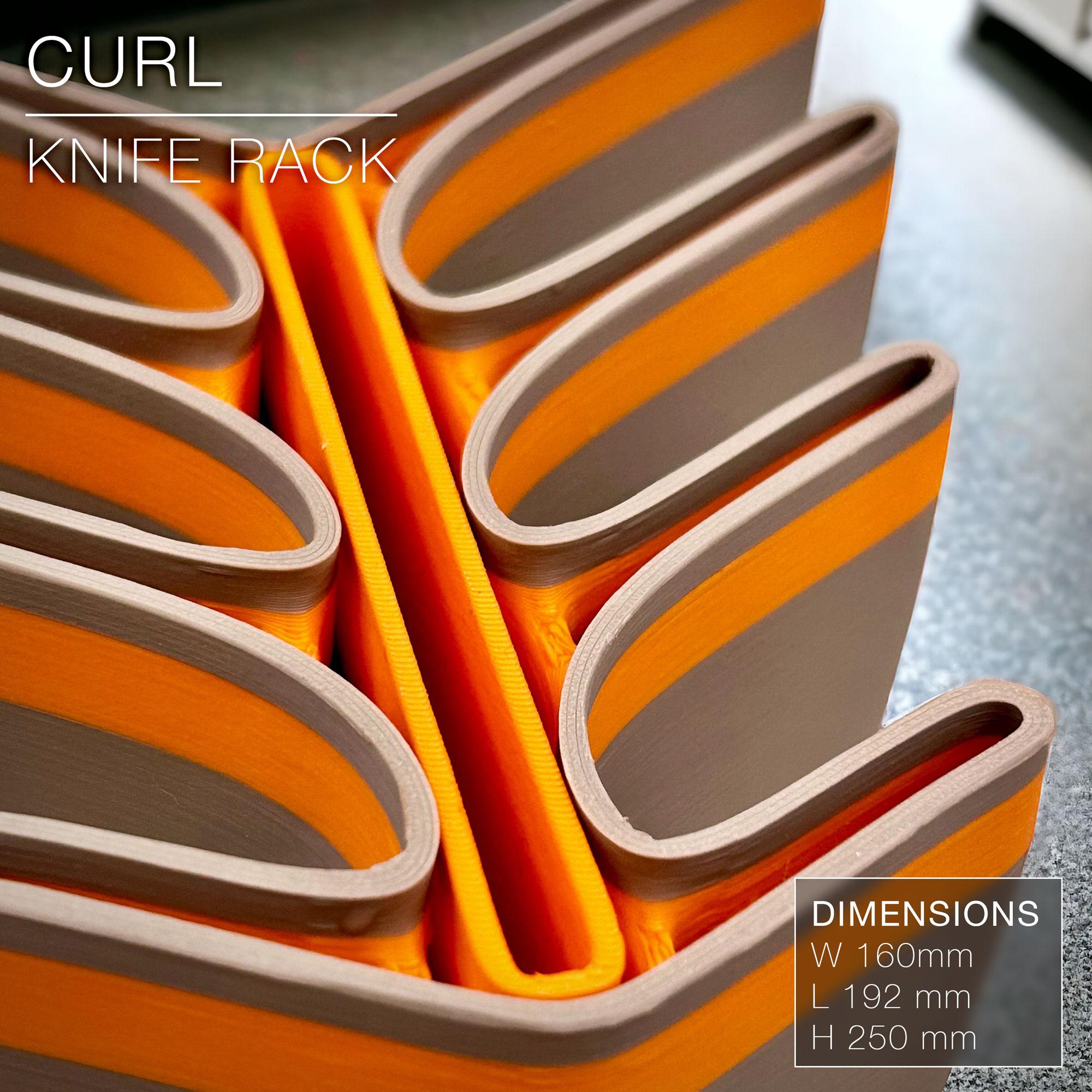 CURL  |  Knife Rack 3d model