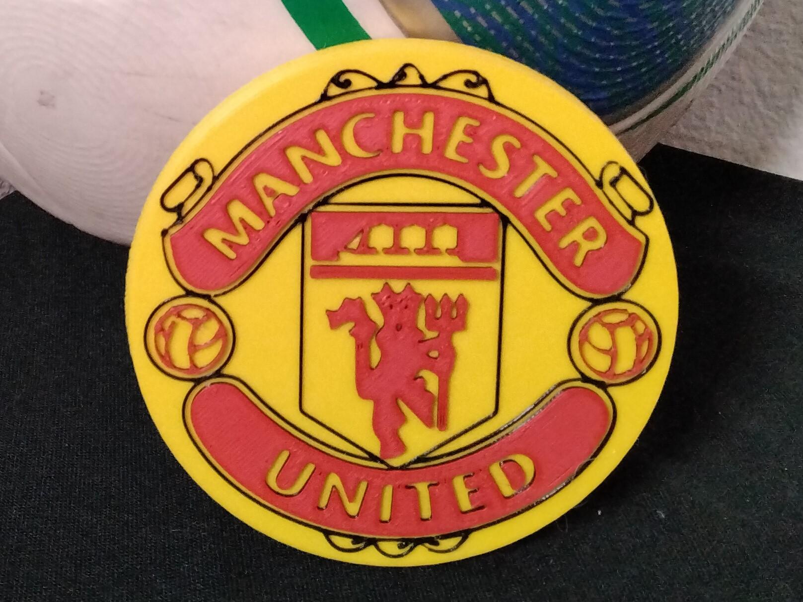 Concave Manchester United coaster or plaque 3d model