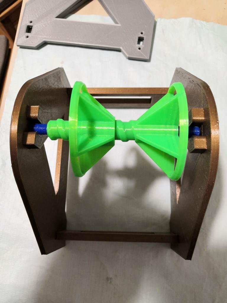 Very stable table filament spool holder fully printed with swivel pin, universal size, mountable. For TRONXY, ANET and many other 3D printers. 3d model