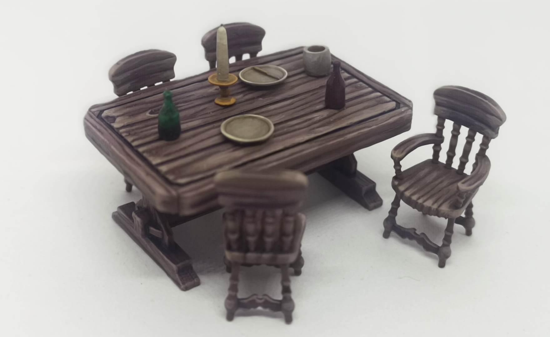 Rustic Tavern Table 3d model