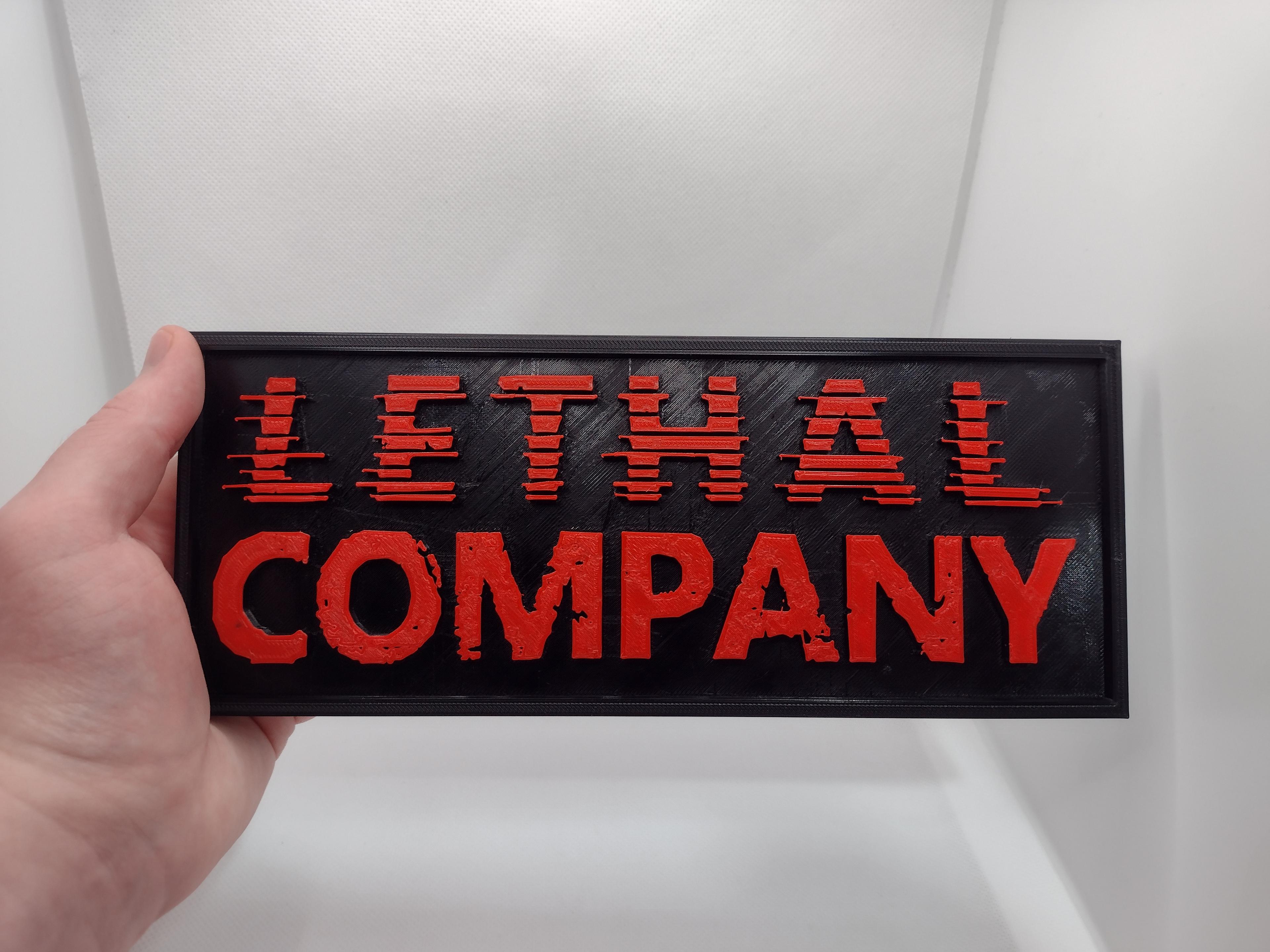  Lethal Company Sign Logo Hanging Wall Art 3d model