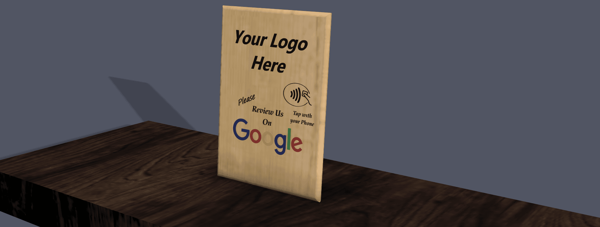 Customizable Google Review Sign.step 3d model