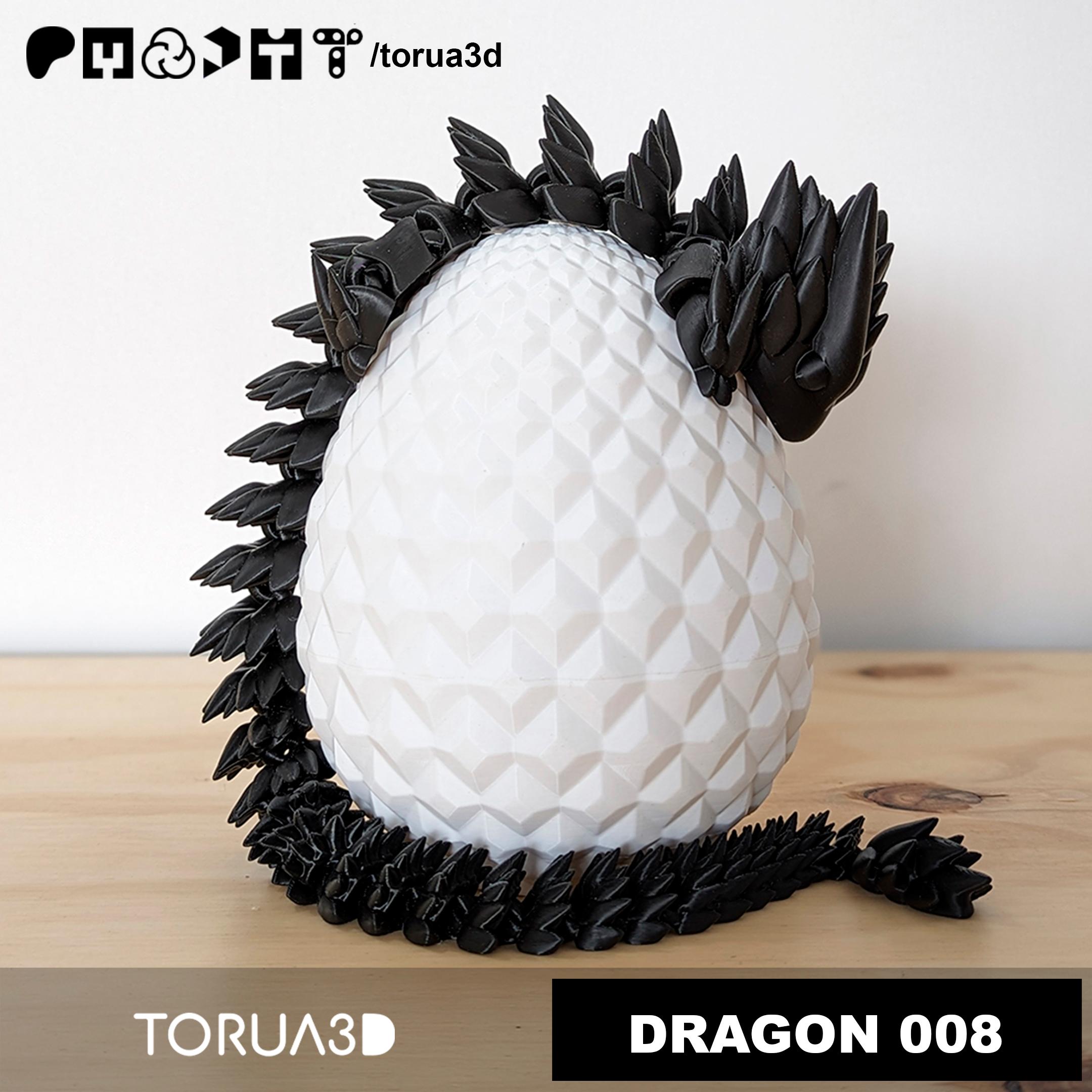 Articulated Dragon 008 And Dragon egg 009  3d model