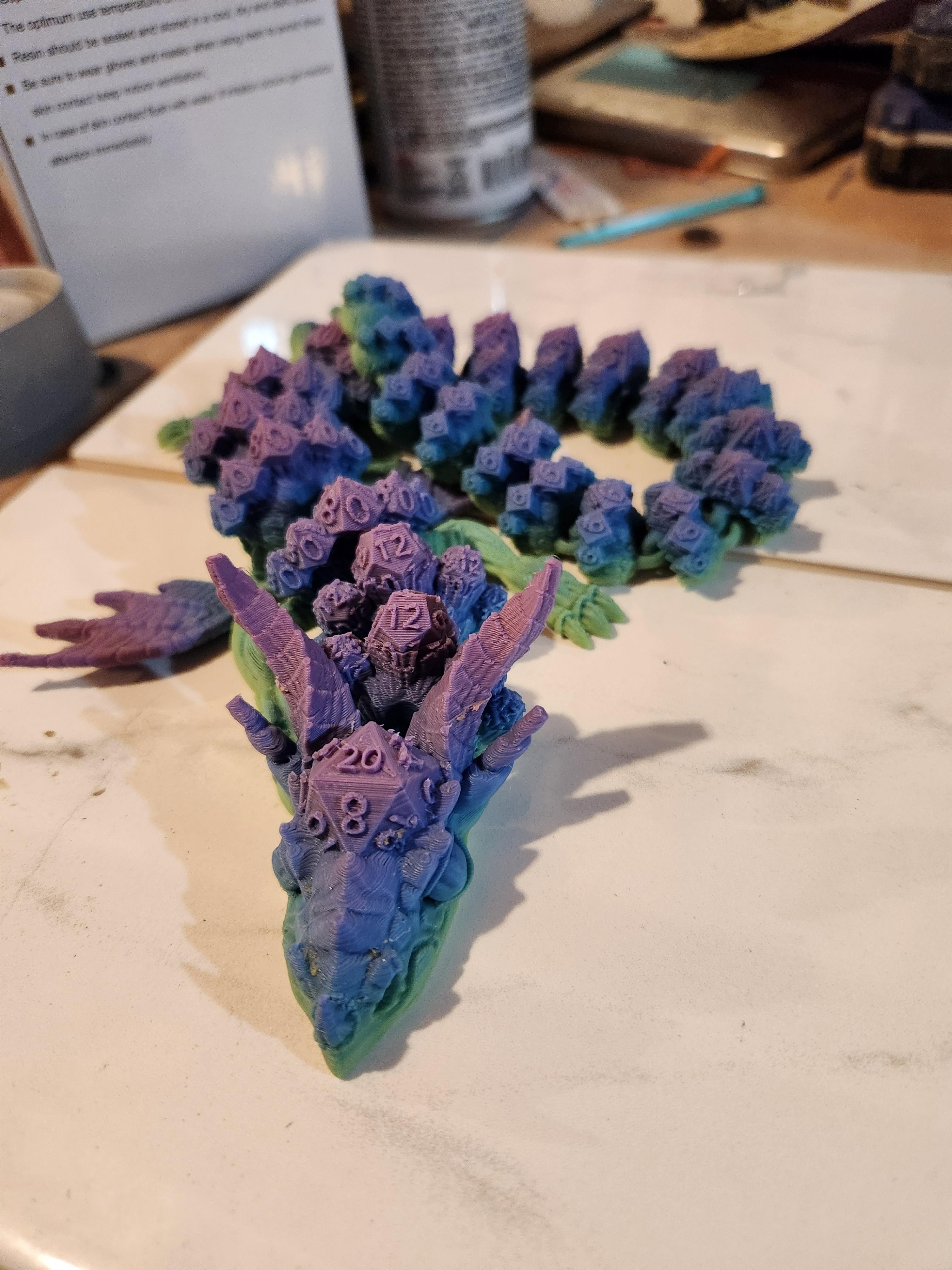 Articulated Dice Dragon 3d model