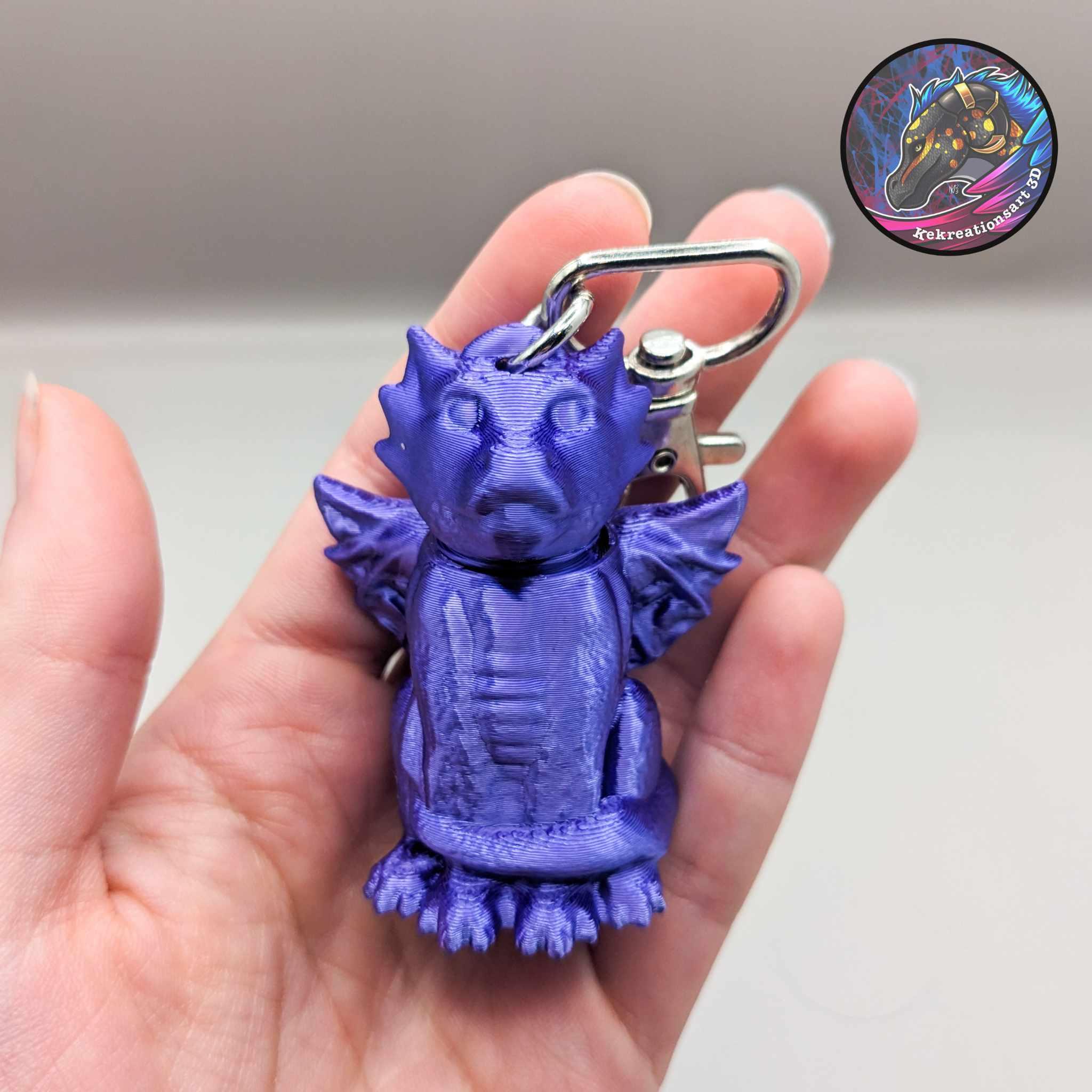 Dragon Keychain Container 3d model