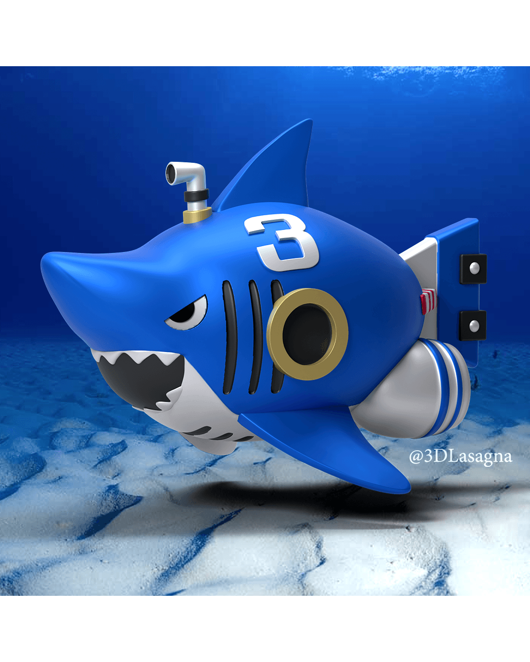 Shark Submerge 3d model