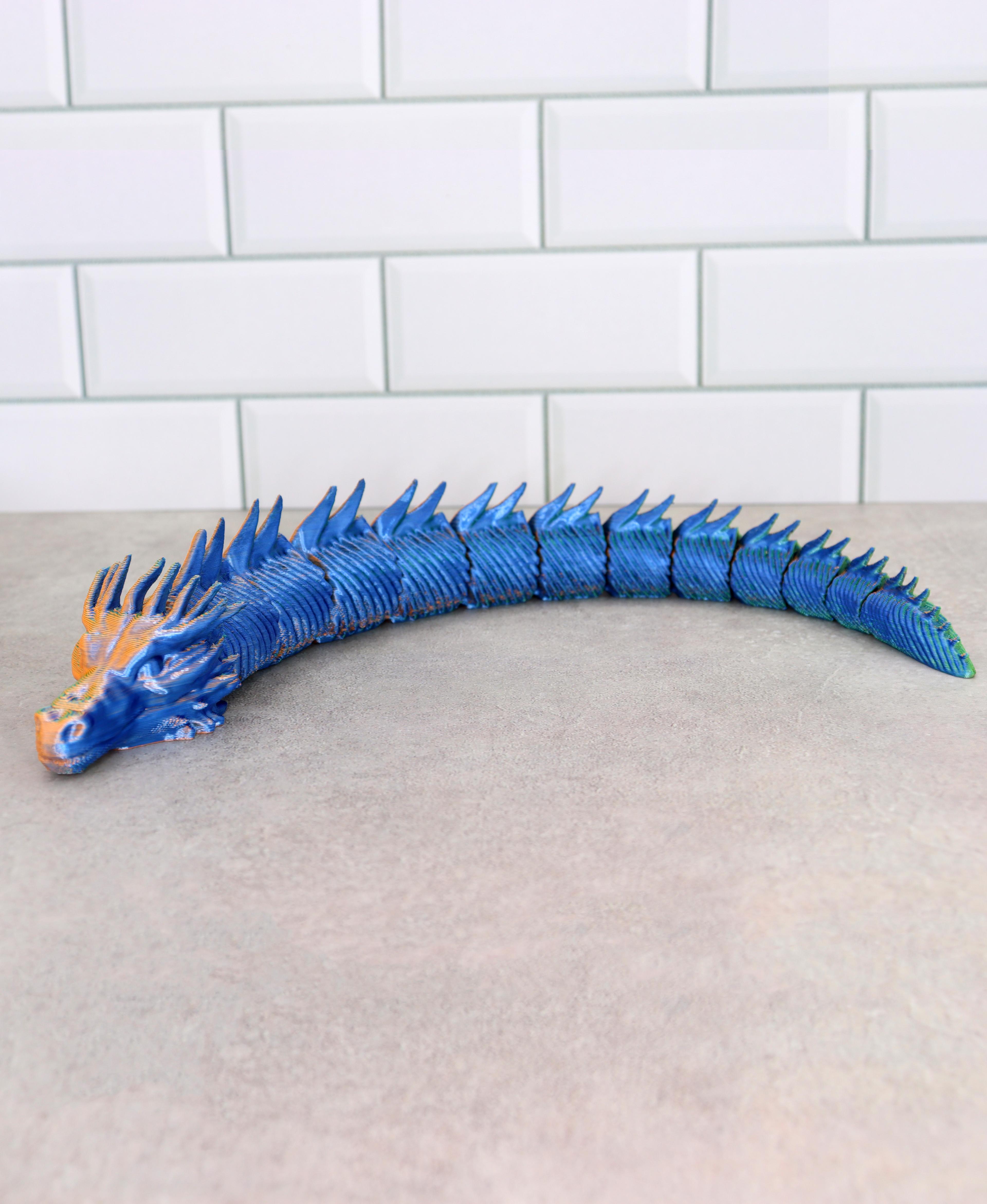 Rattle skin dragon articulated 3d model