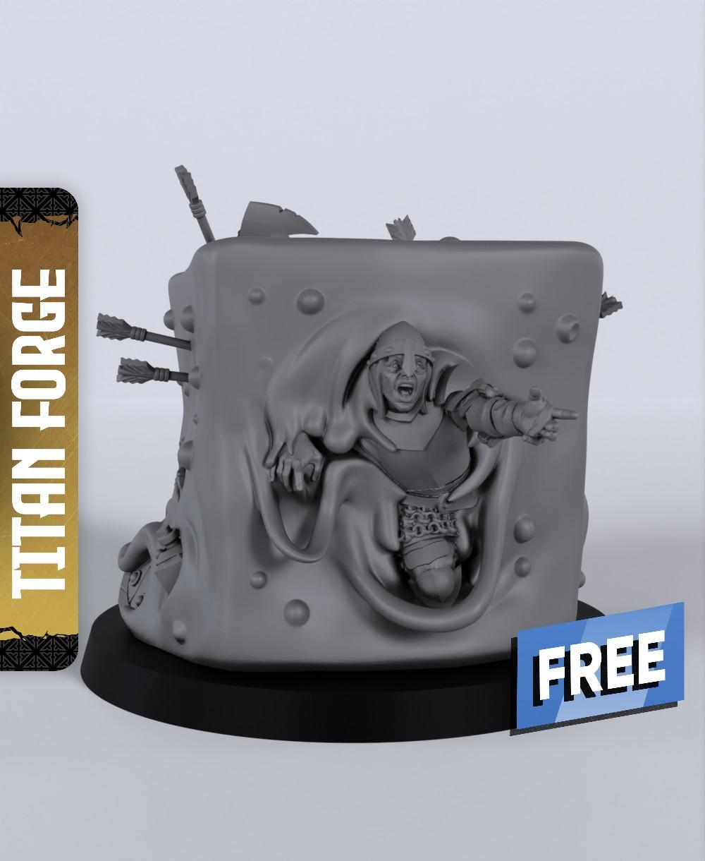 Gelatinous Cube - With Free Dragon Warhammer - 5e DnD Inspired for RPG and Wargamers 3d model