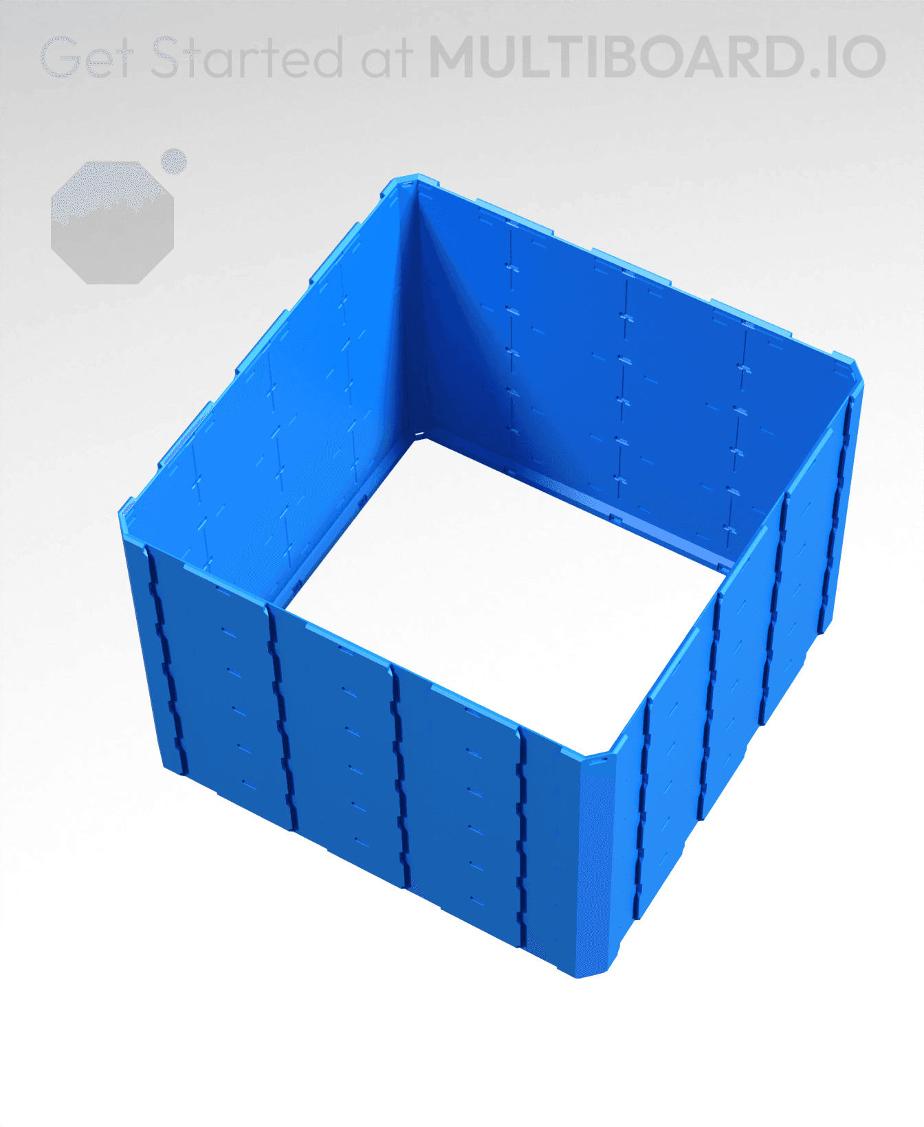 4x4x3 - Full Multipoint Rail - Standard Click-In Multibin Shell Extension 3d model