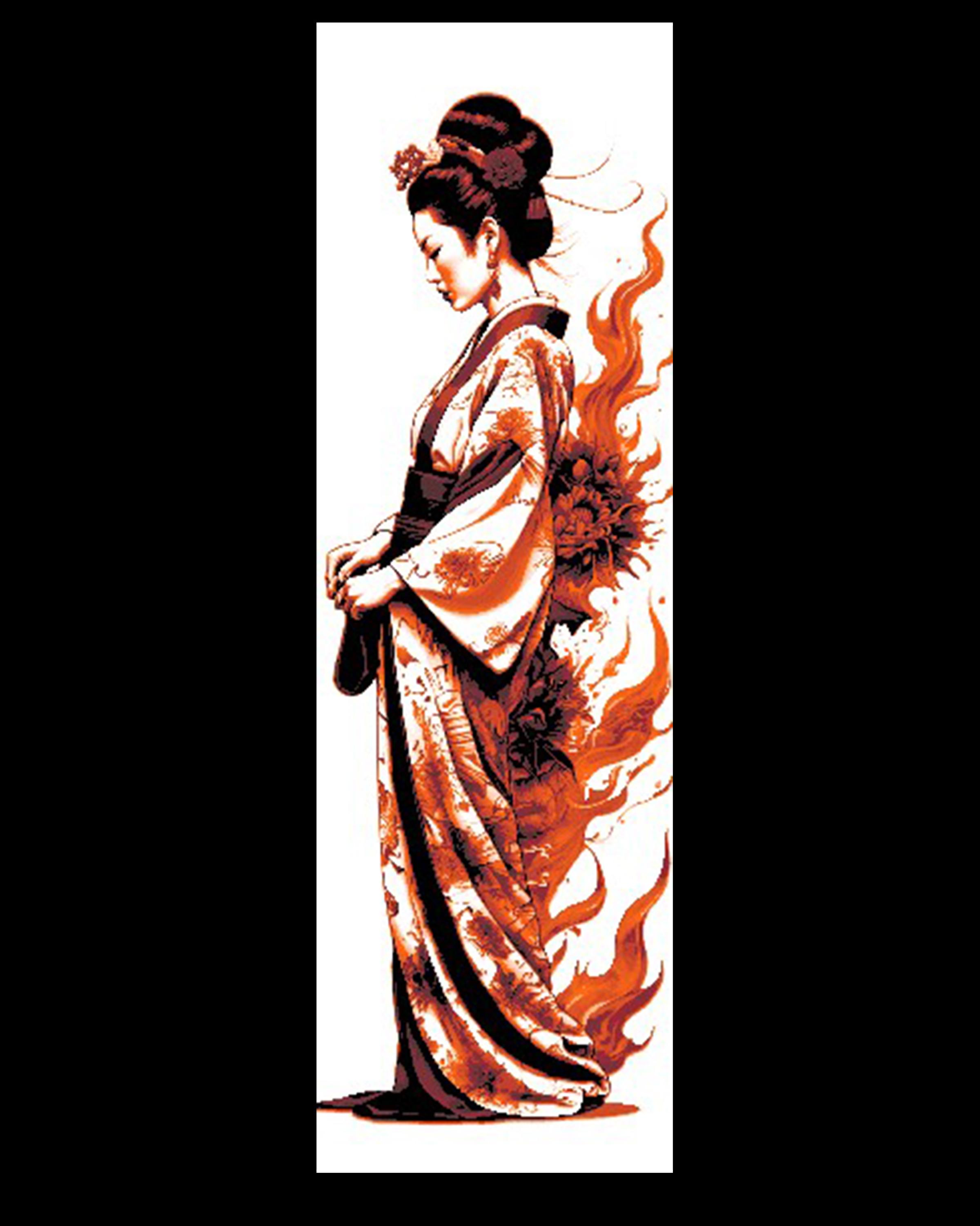 The beautiful and Mysterious Geisha - Set of 3 Bookmarks 3d model