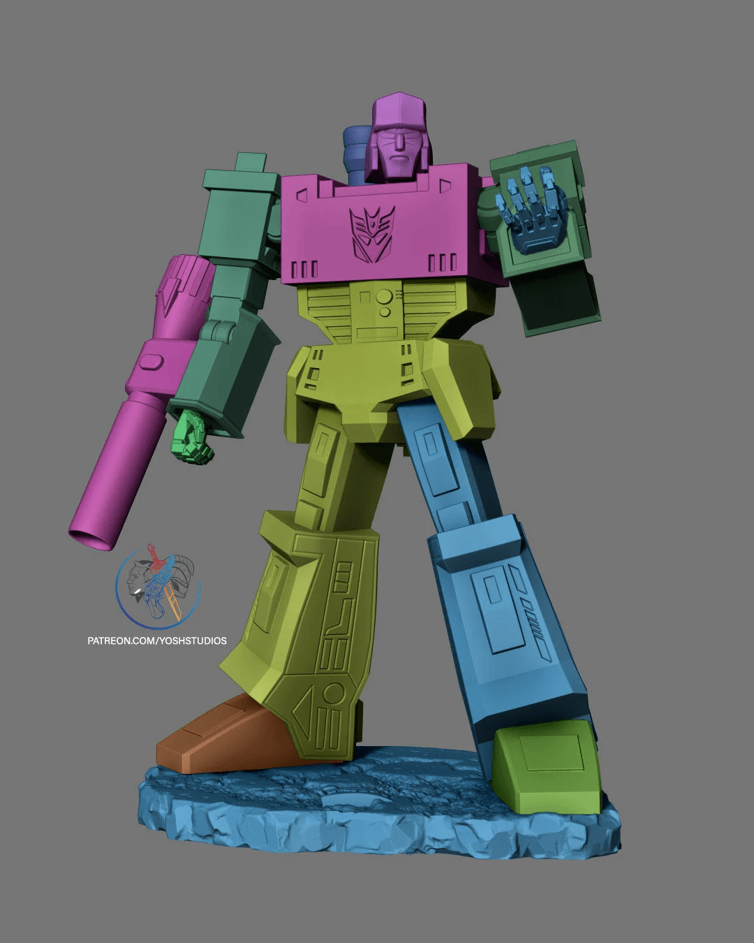 G1 Megatron Statue 3d Print File STL 3d model