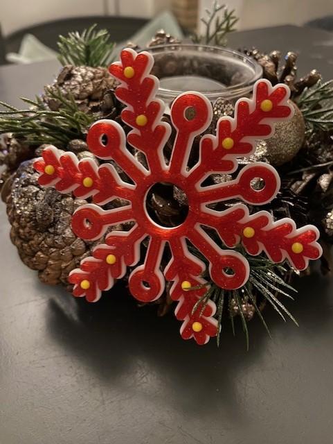 Snowflake tree ornament 3d model
