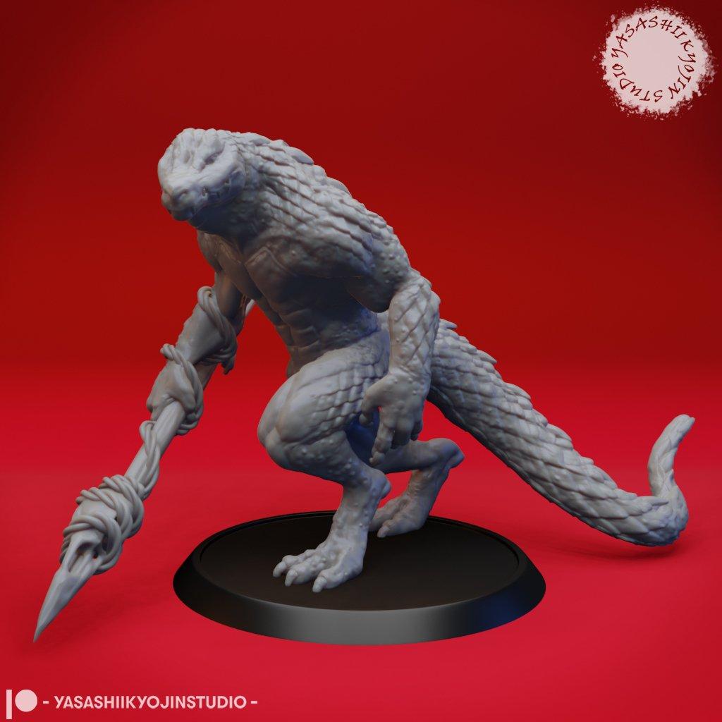 Lizardfolk - Tabletop Miniature 3d model