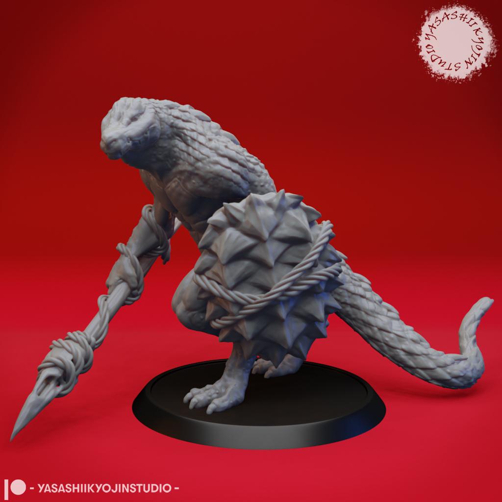 Lizardfolk - Tabletop Miniature 3d model