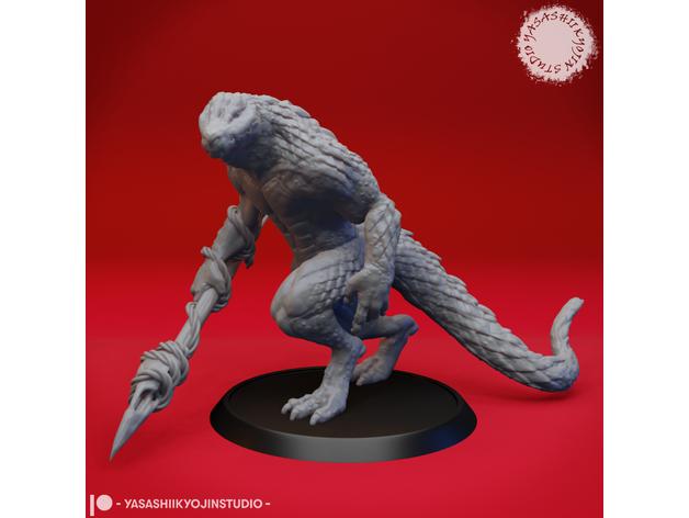 Lizardfolk - Tabletop Miniature 3d model