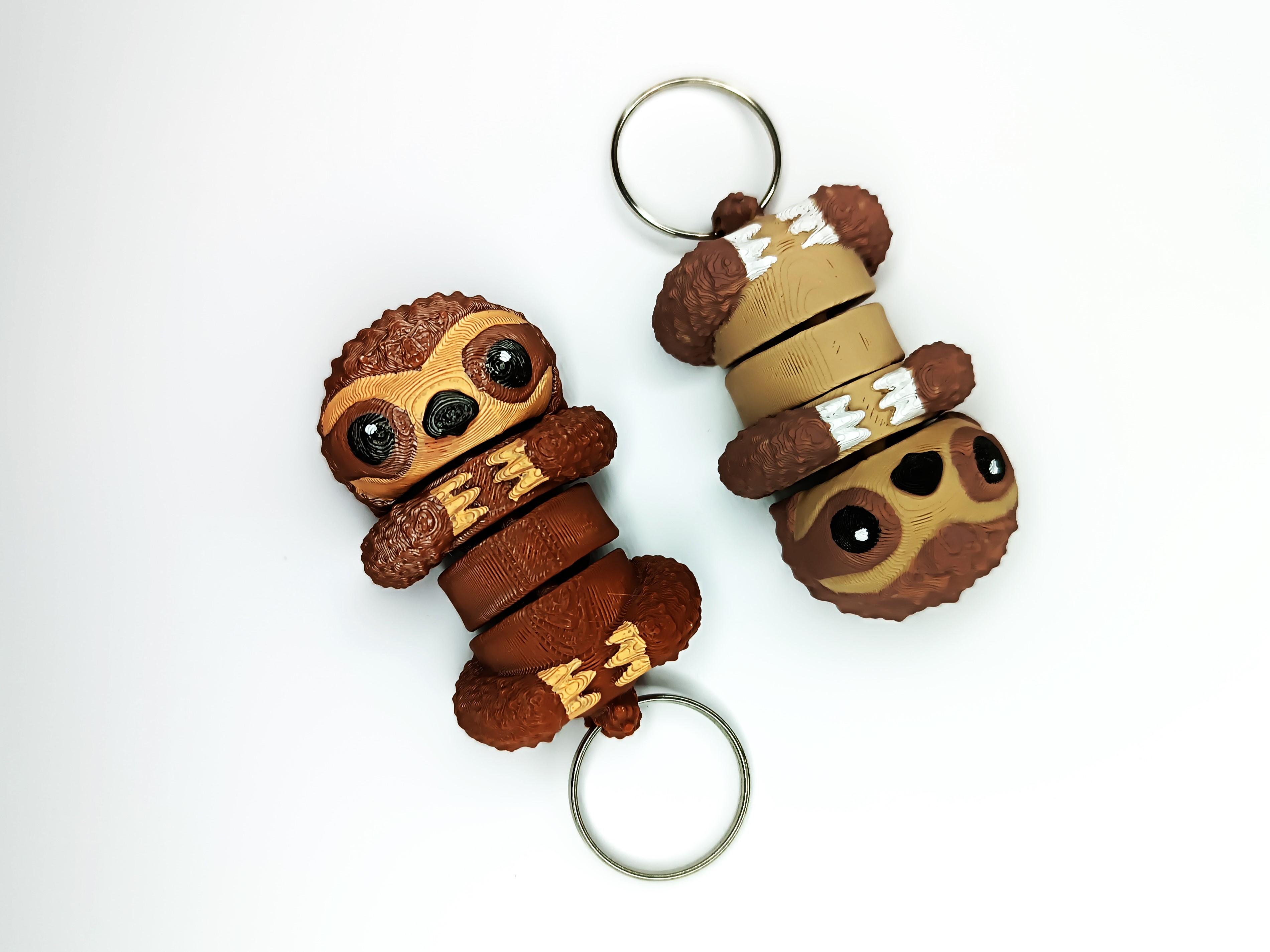  Cute Flexi Pets Sloth (Keychain & Magnet) 3d model