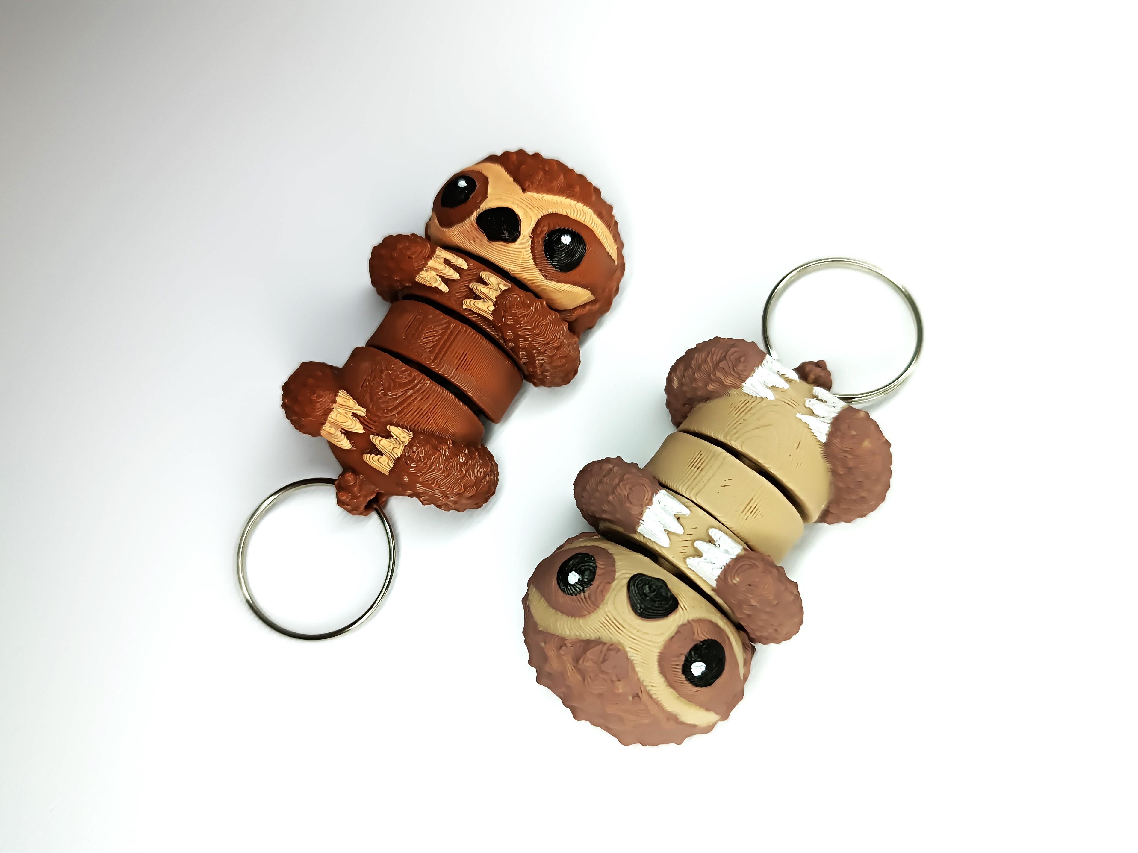  Cute Flexi Pets Sloth (Keychain & Magnet) 3d model