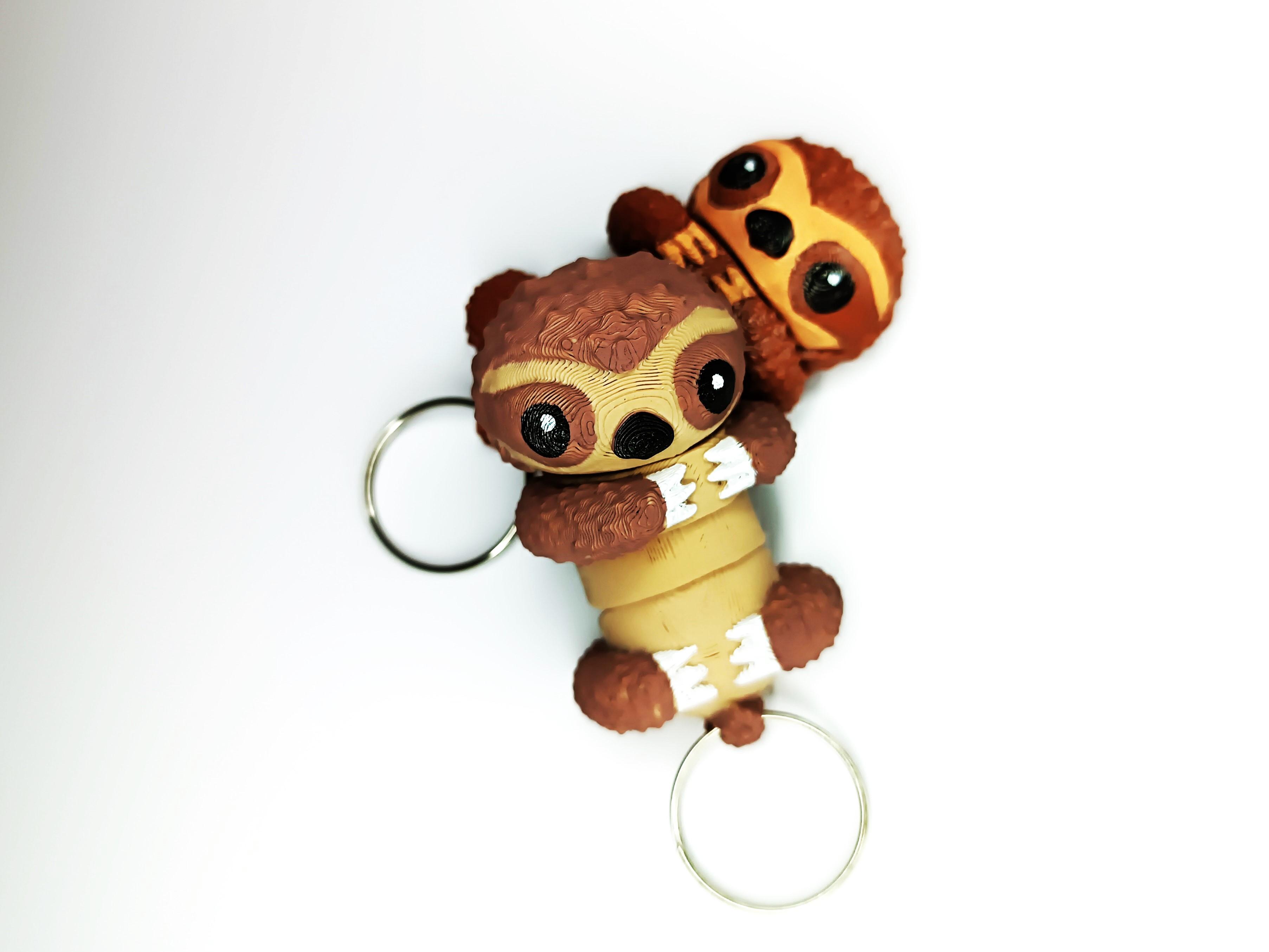  Cute Flexi Pets Sloth (Keychain & Magnet) 3d model