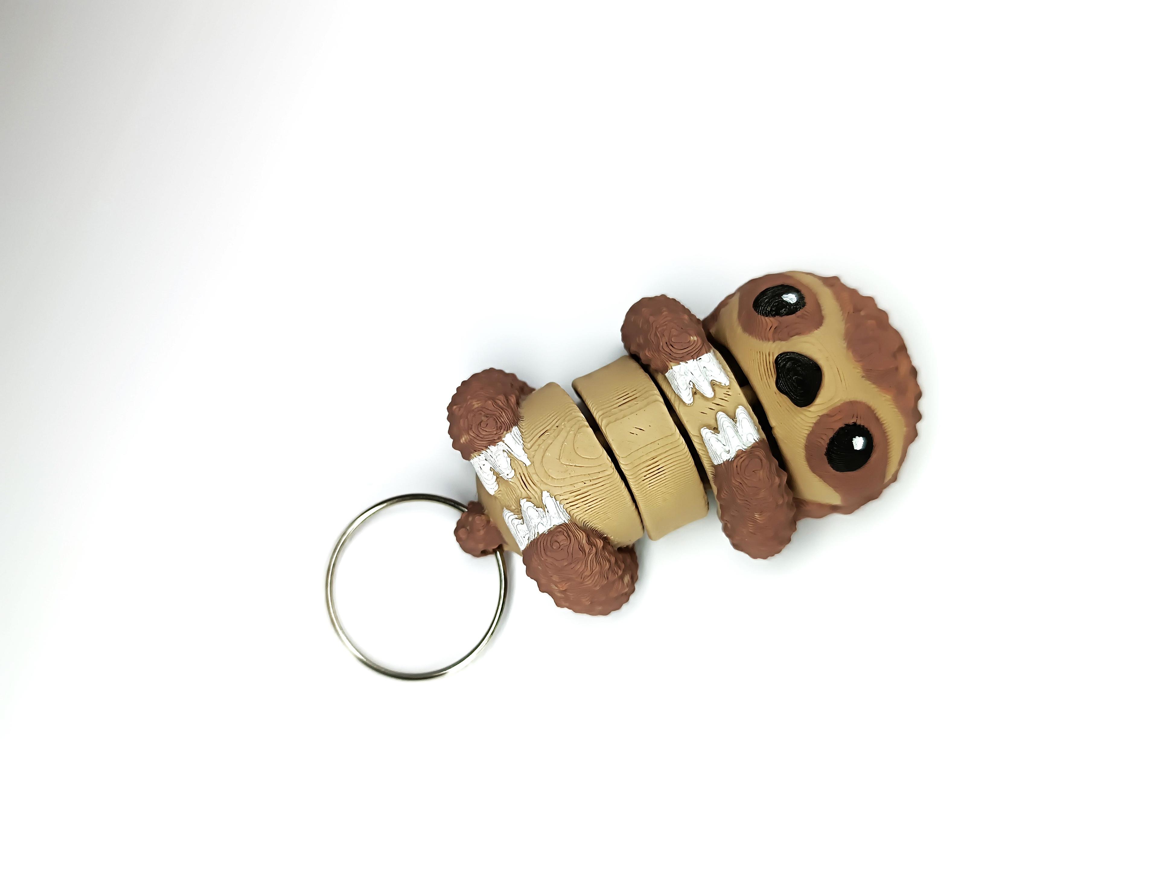  Cute Flexi Pets Sloth (Keychain & Magnet) 3d model