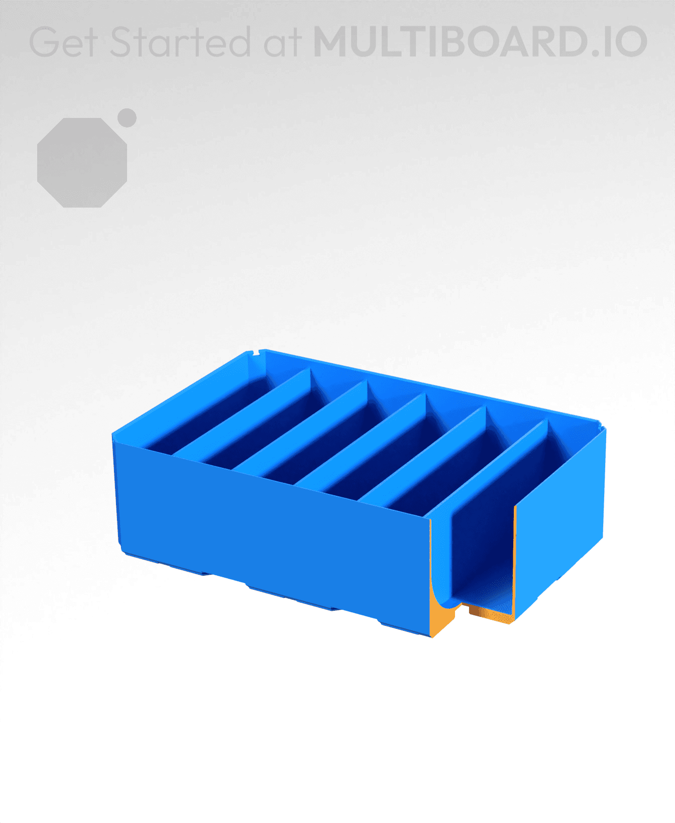 3x2x1 - Curved - Double Divided Bin - Multibin Insert 3d model