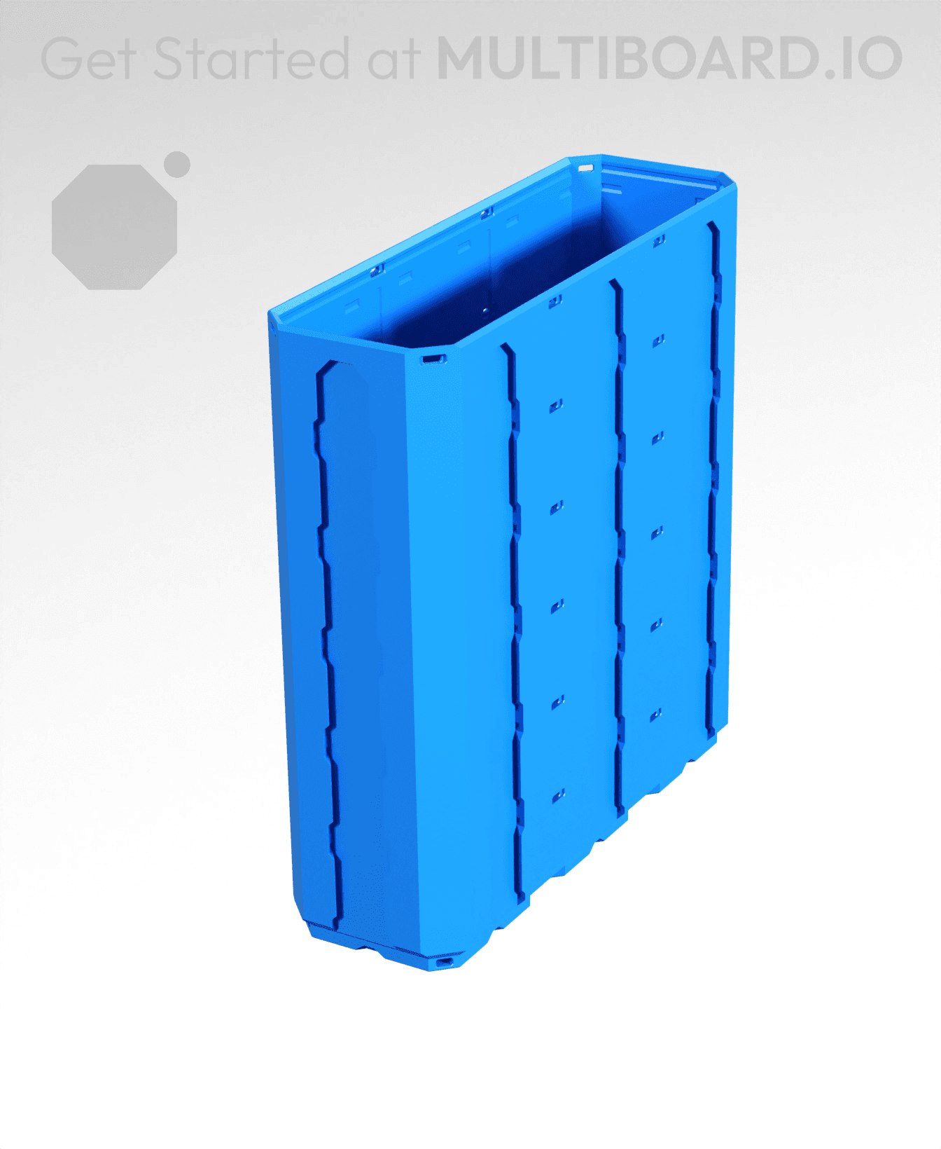 1x3x3 - Topped Multipoint Rail - Multibin Shell 3d model