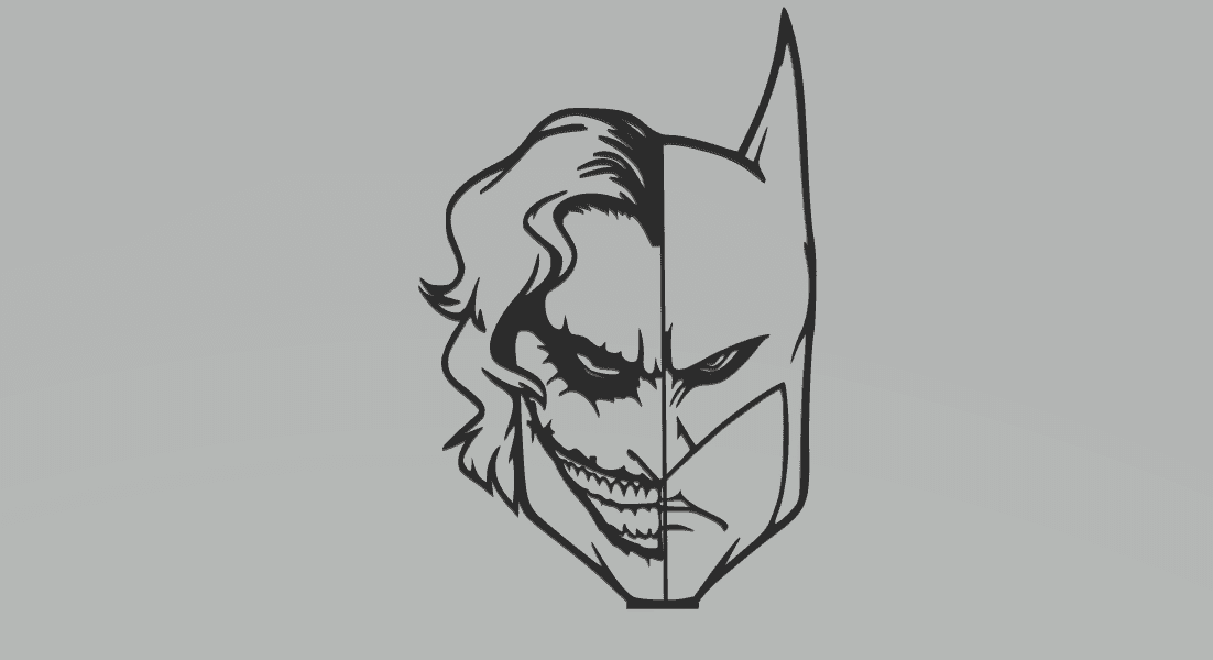 Batman Vs Coringa 2D.stl 3d model