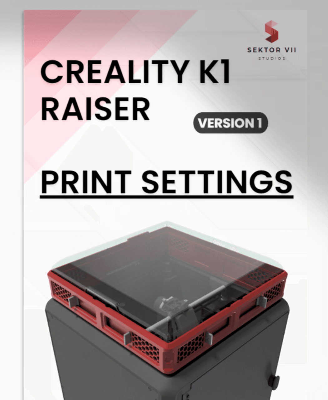 CREALITY K1 & K1C RAISER / DECKEL / TOP COVER / UPGRADE (VERSION 1) 3d model