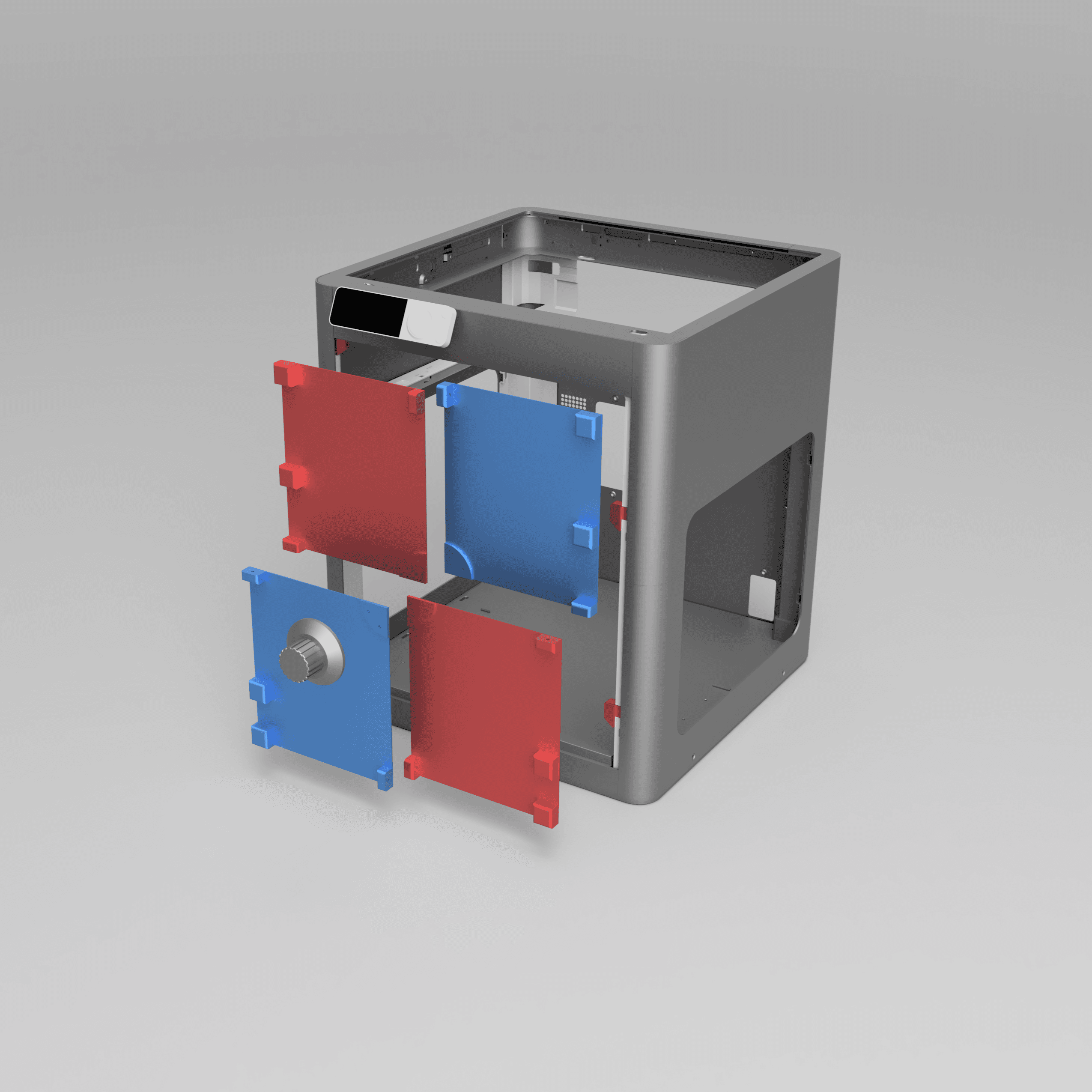 Magnetic Front Plate - Bambu Lab P1P #ThangsBambuContest 3d model