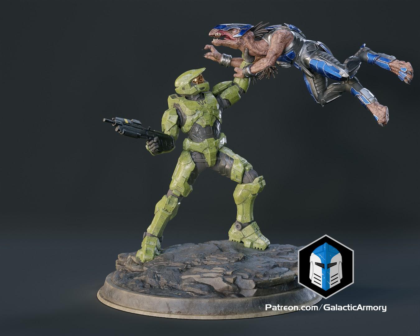 Halo Infinite Master Chief Figurine - Pose 6 - 3D Print Files 3d model