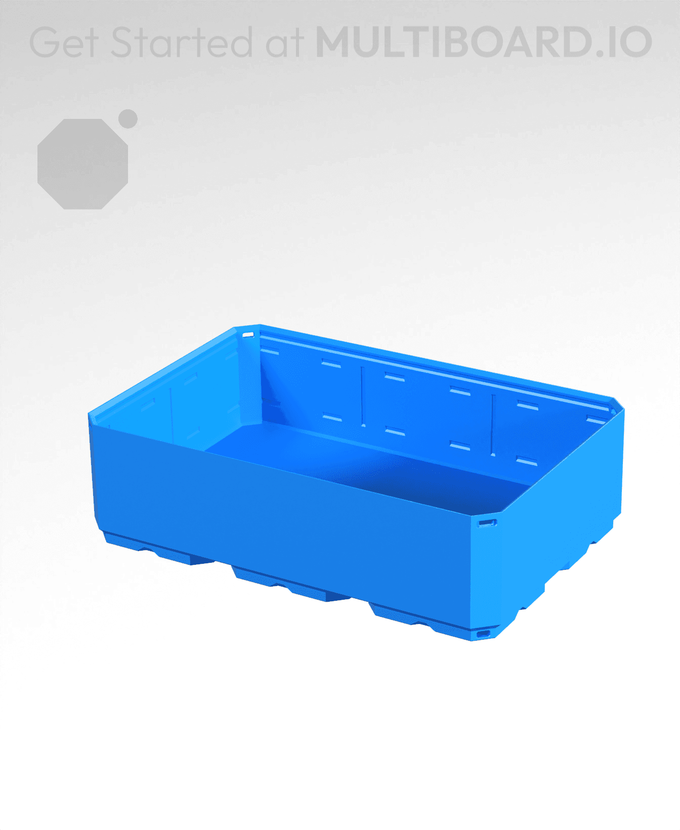 3x2x0.75 - Simple Walls - Multibin Shell 3d model