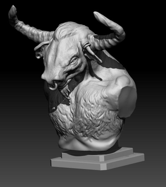 Minotaur Bust 3d model