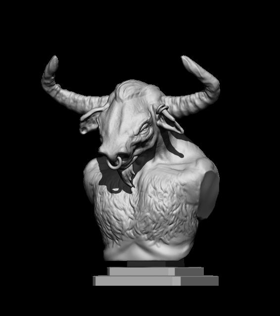 Minotaur Bust 3d model