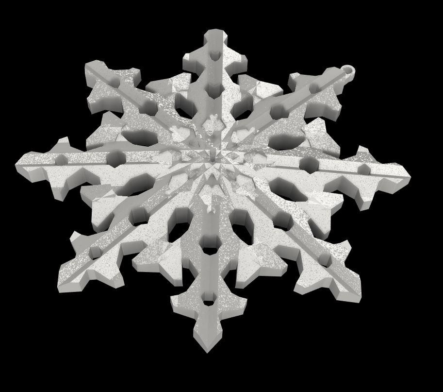 Angular Snowflake V3 3d model
