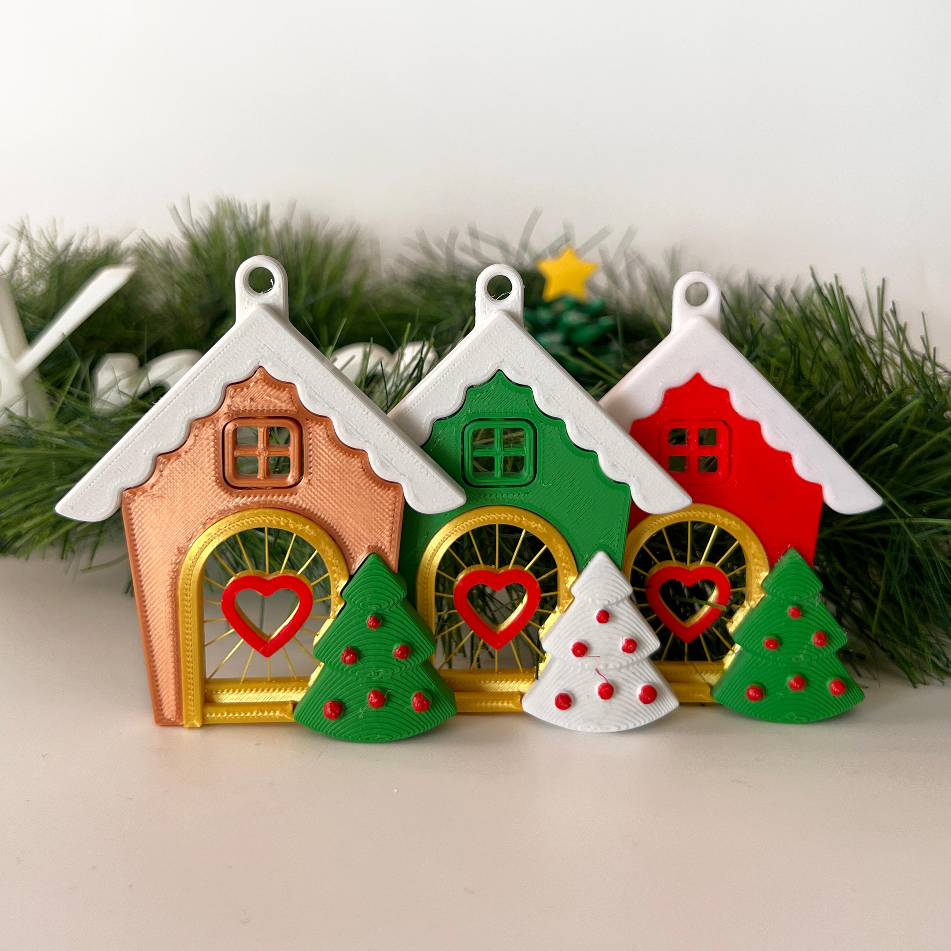 Christmas house ornament 3d model