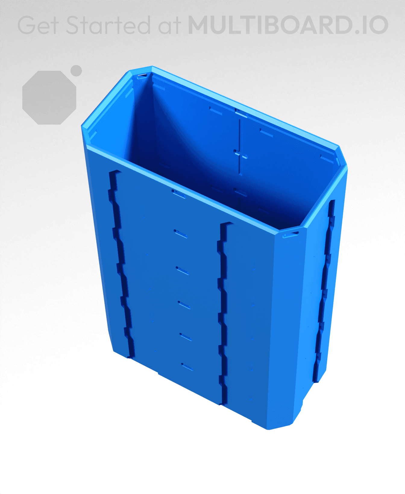 2x1x3 - Topped Multipoint Rail - Universal Click-In Multibin Shell Extension 3d model