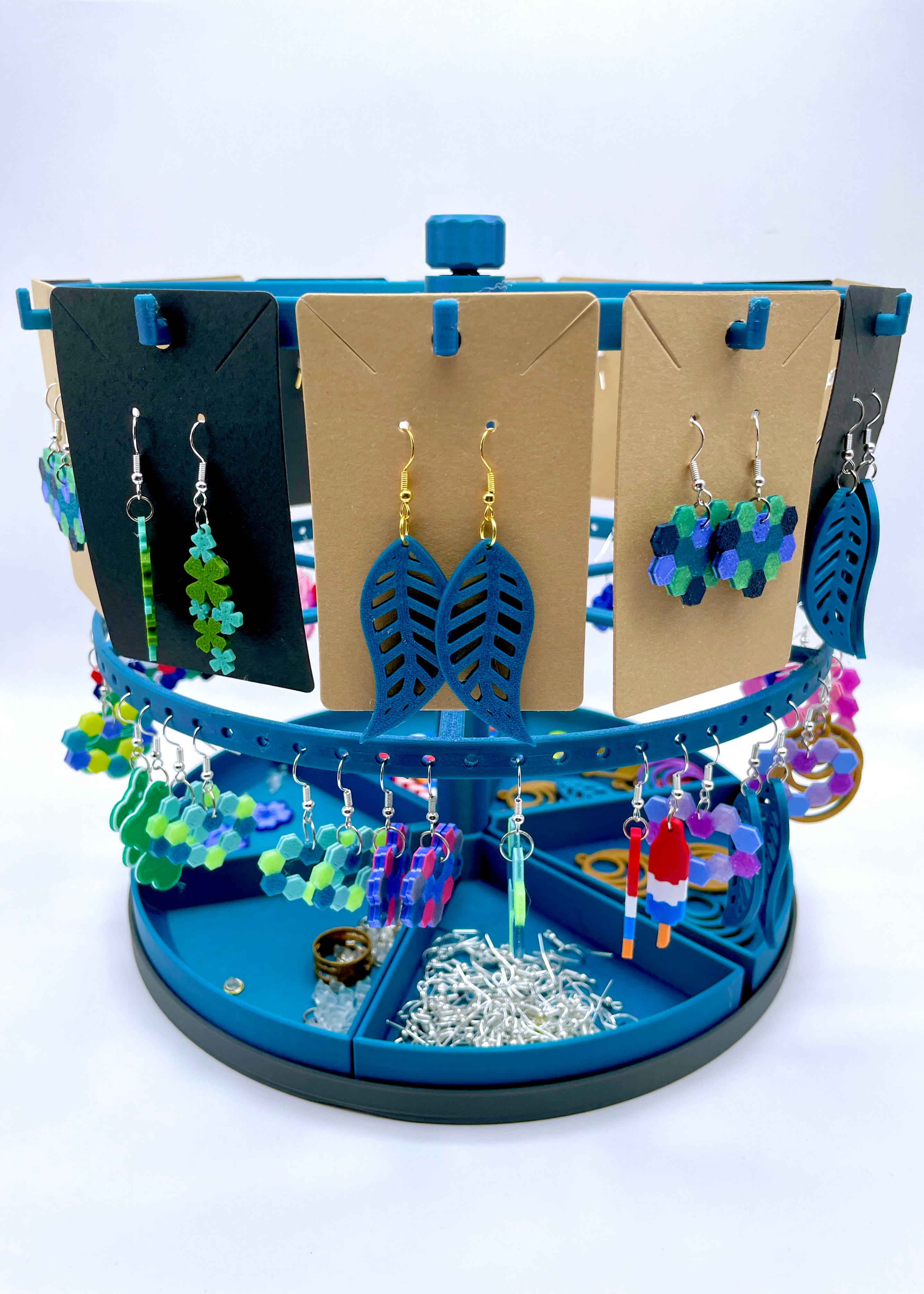 Earring Creation Station - Build, Organize, and Display Your Jewelry! 3d model