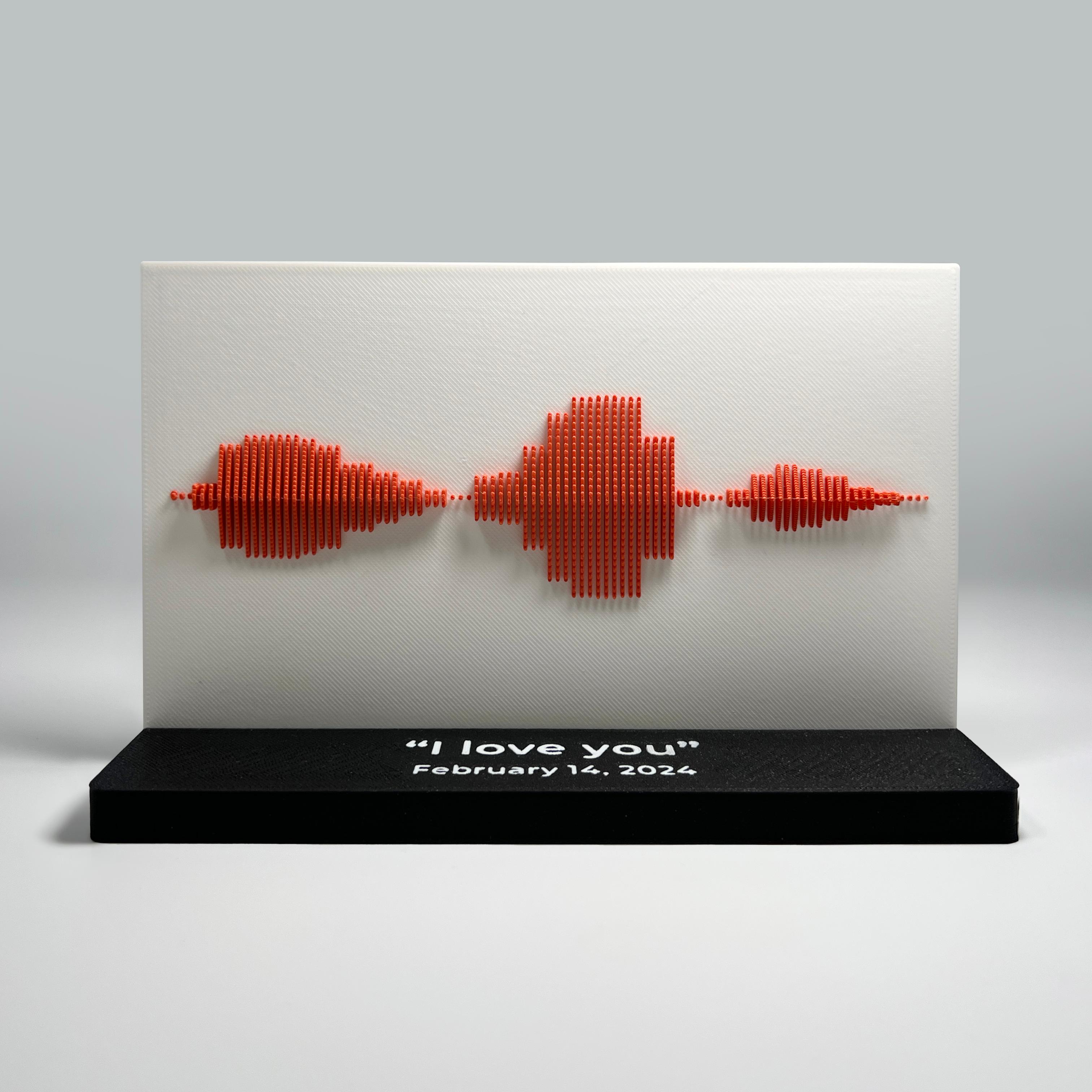 I love you sound wave 3d model