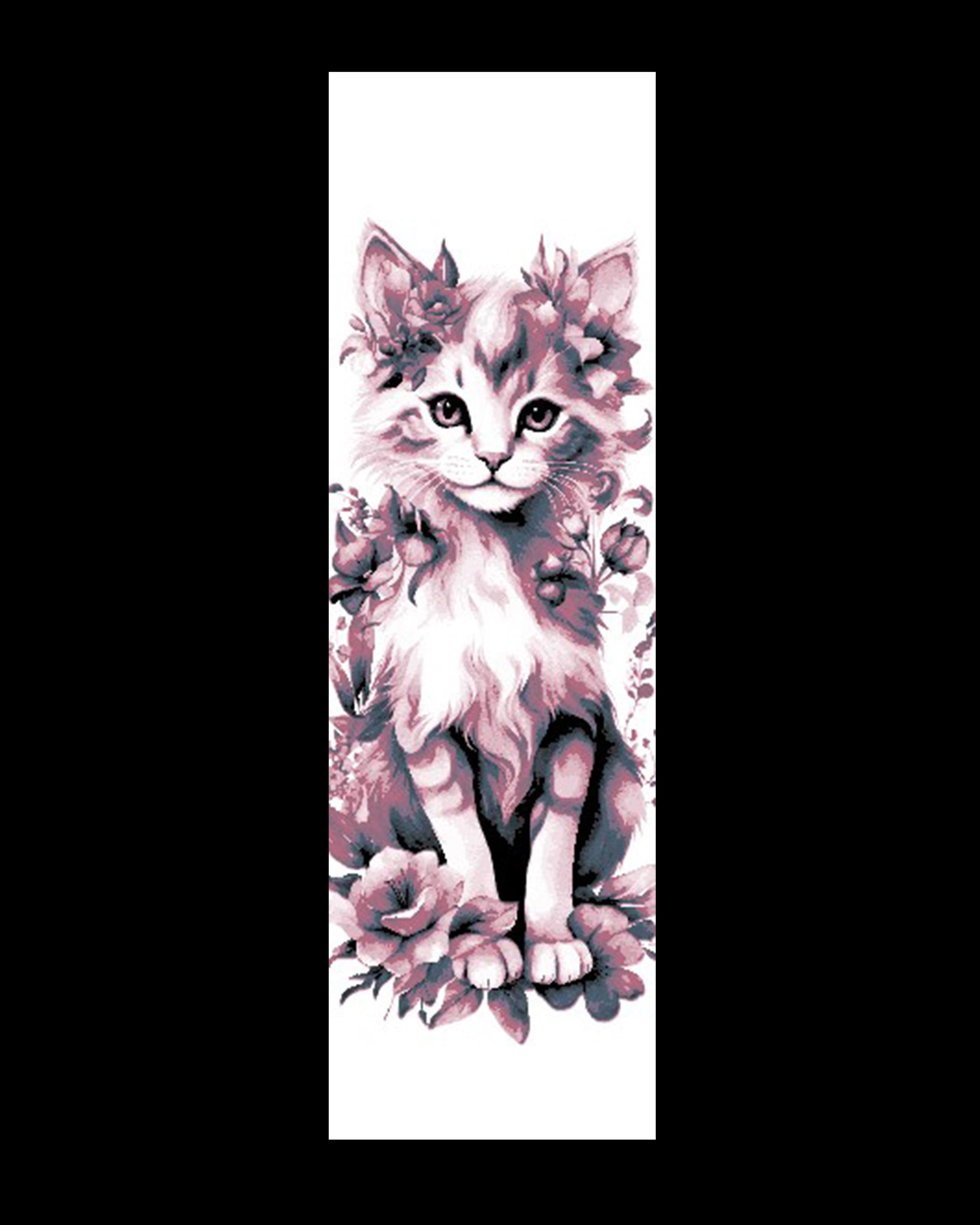 Cute Kittens and flowers, a perfect combination - Set of Bookmarks 3d model