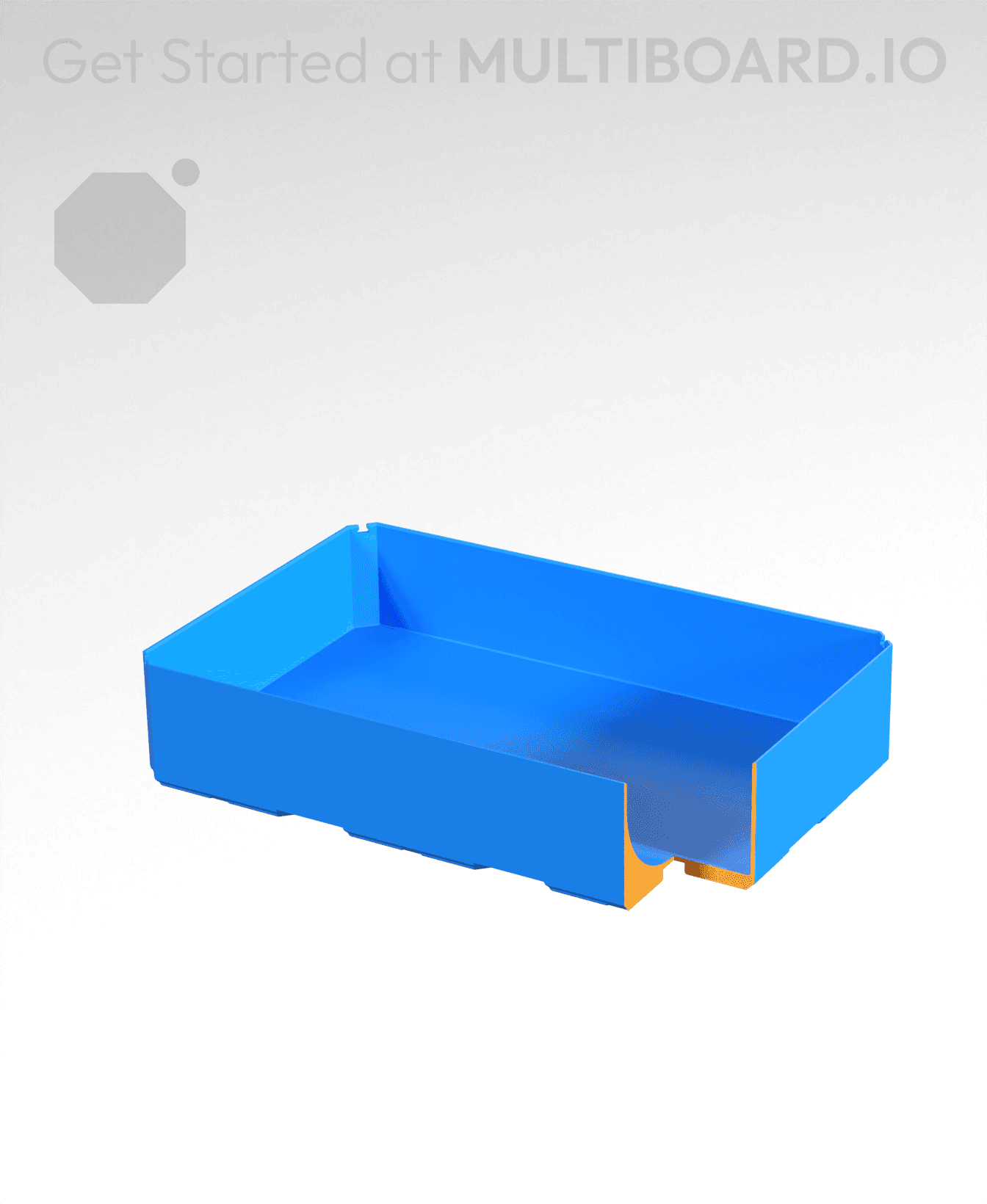 3x2x0.75 - Curved Bin - Multibin Insert 3d model