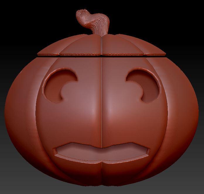 Scared Pumpkin Candy Puker 3d model