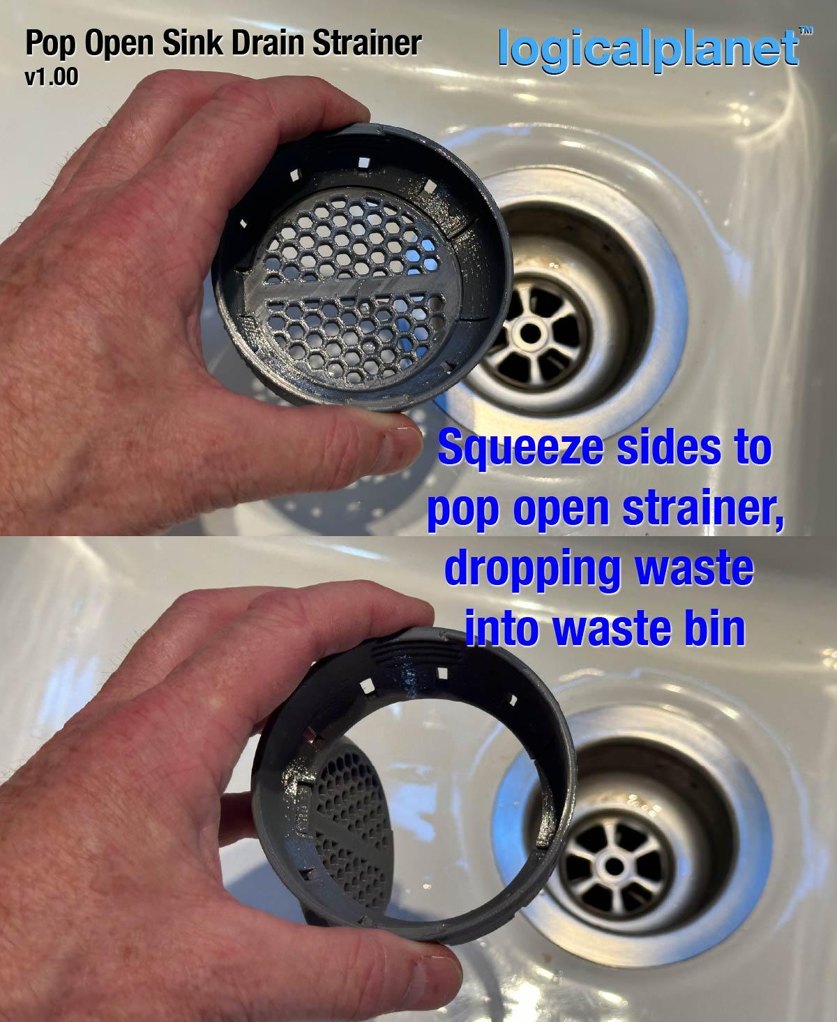 Pop Open Sink Drain Strainer 3d model