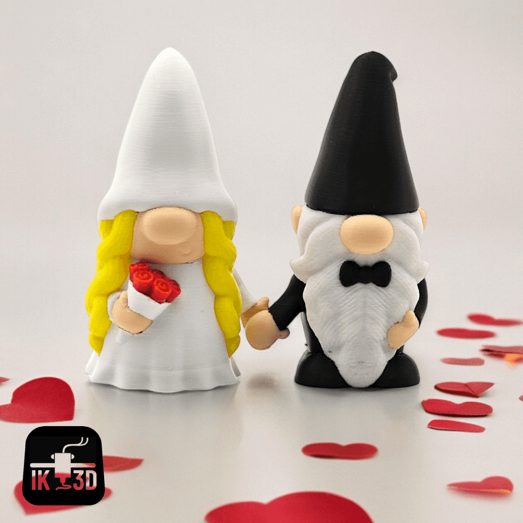Wedding Gnomes Figurines / 3MF Included 3d model