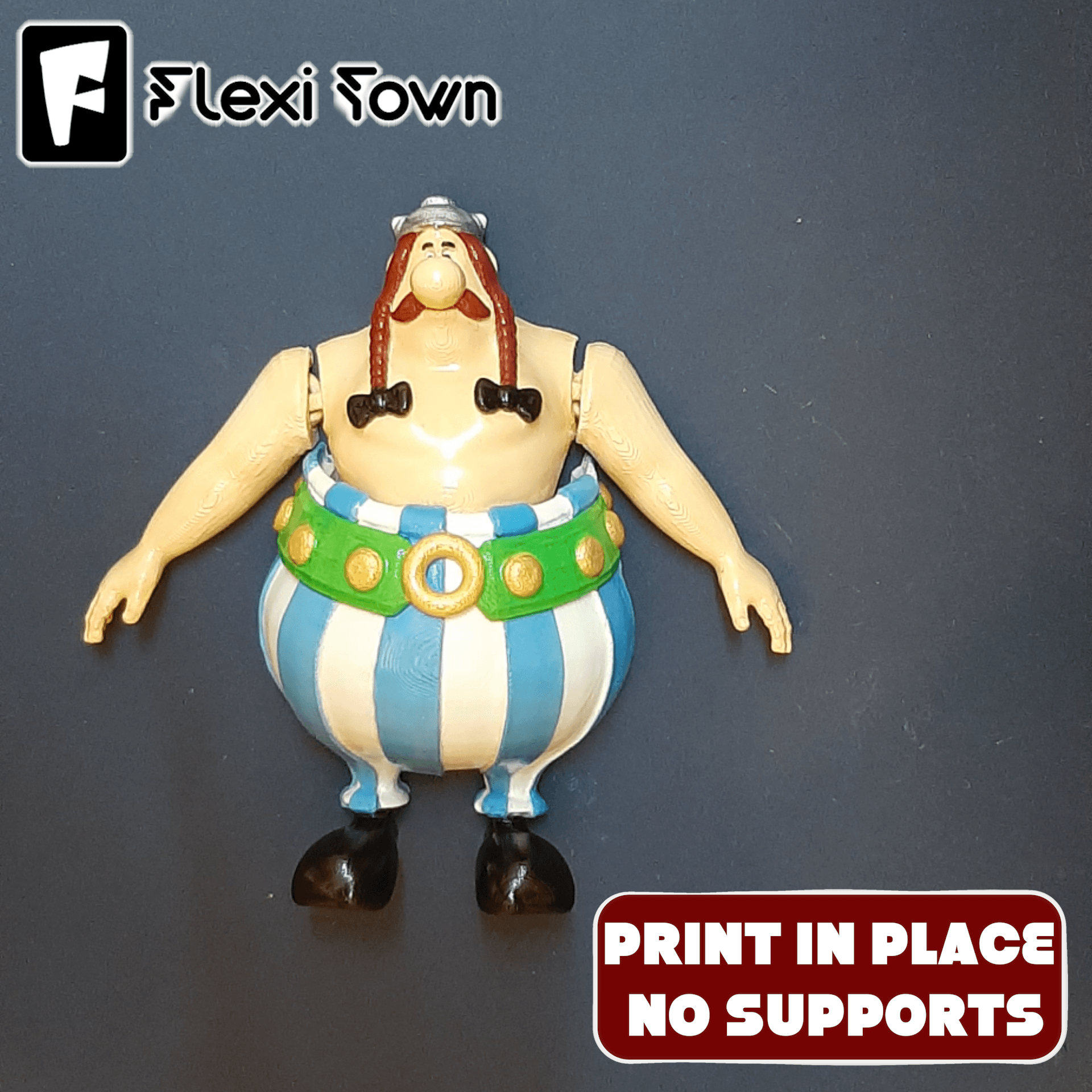 Flexi Print-in-Place Obelix 3d model